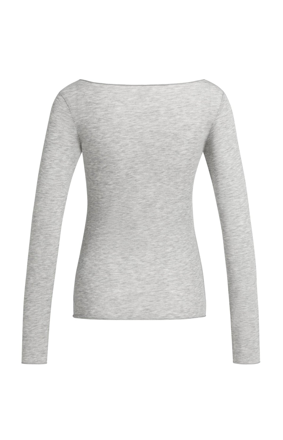 Long sleeve top with boat neck