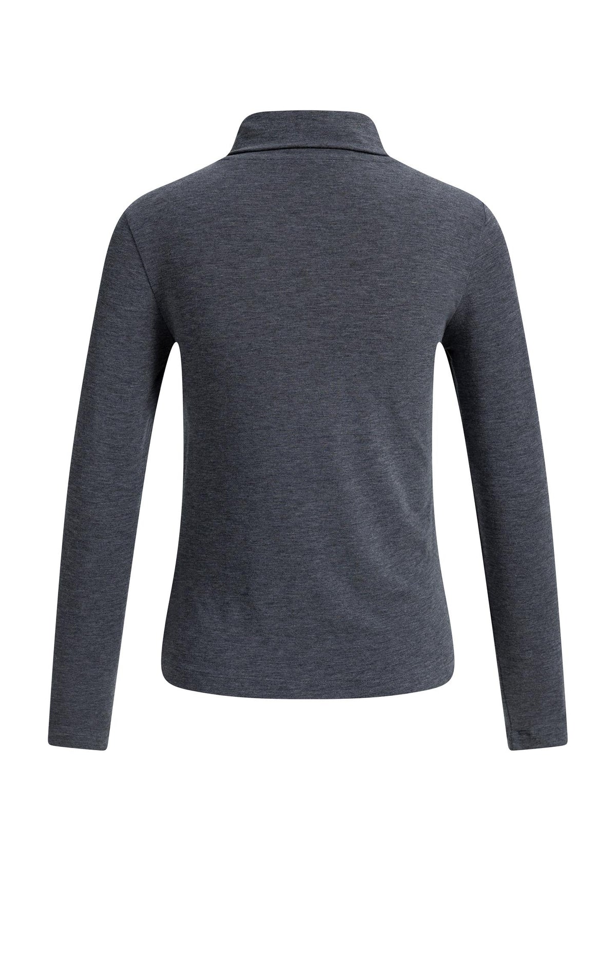 Long sleeve top with scarf collar - Pavement Grey Melange
