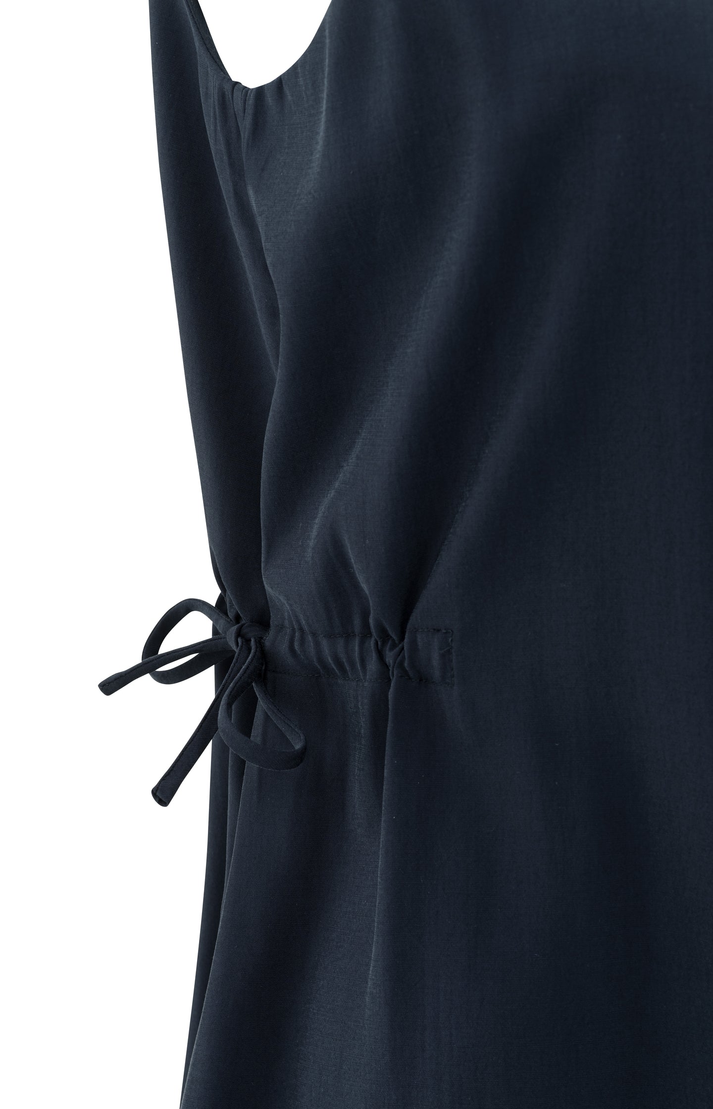 Long strappy dress with drawstring details