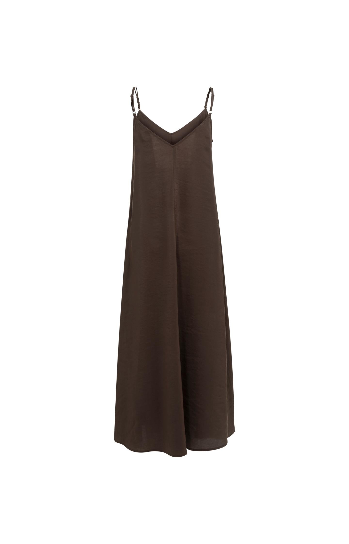 Long strappy dress with V-neck - Type: lookbook