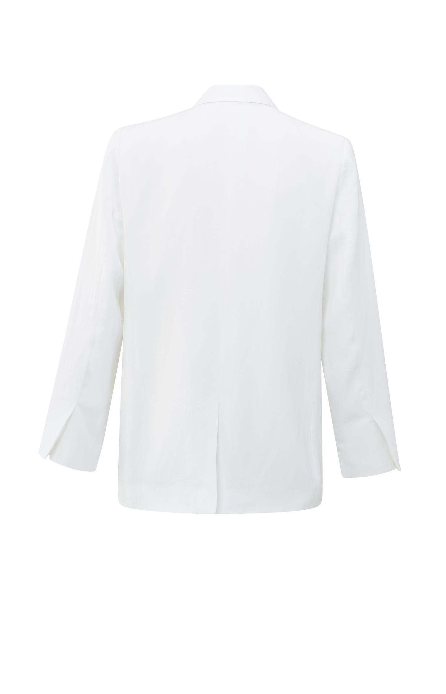 Loose fit blazer with patch pockets and slit details