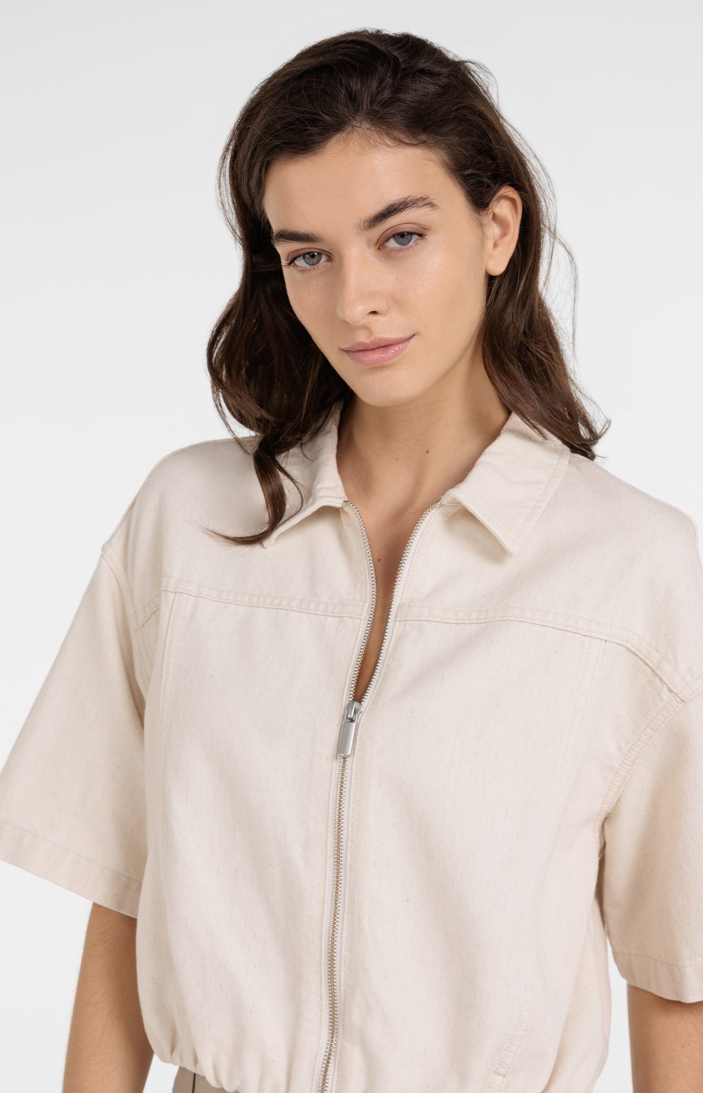 Loose-fit jacket with a denim look