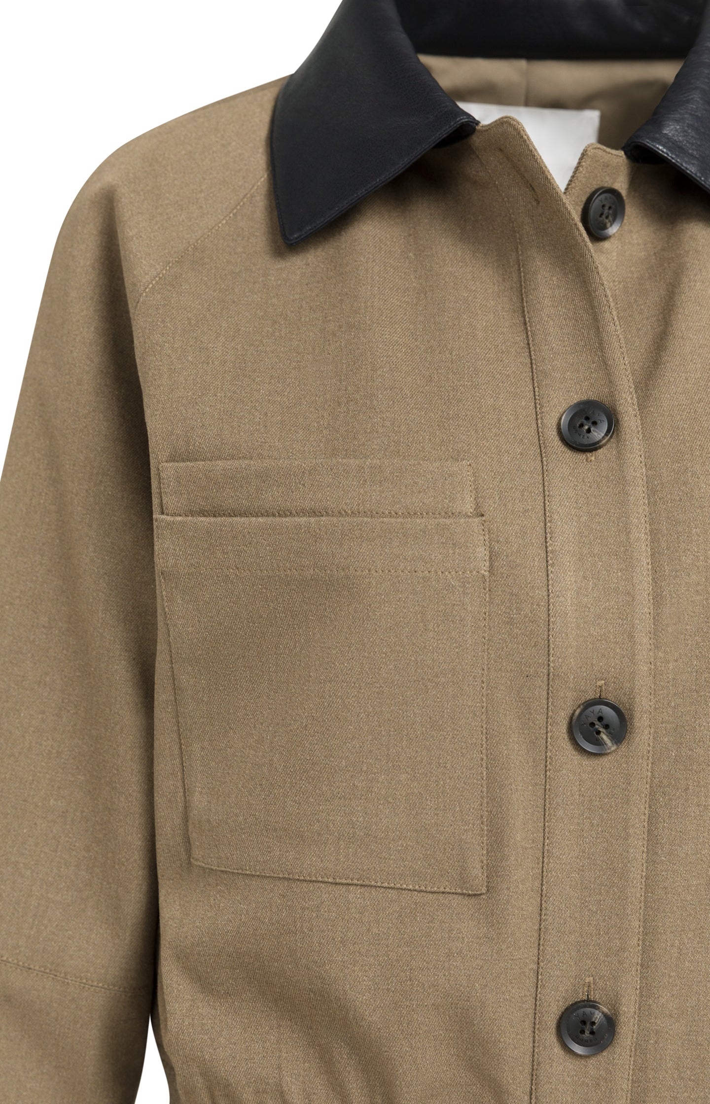 Melange jacket with contrast collar