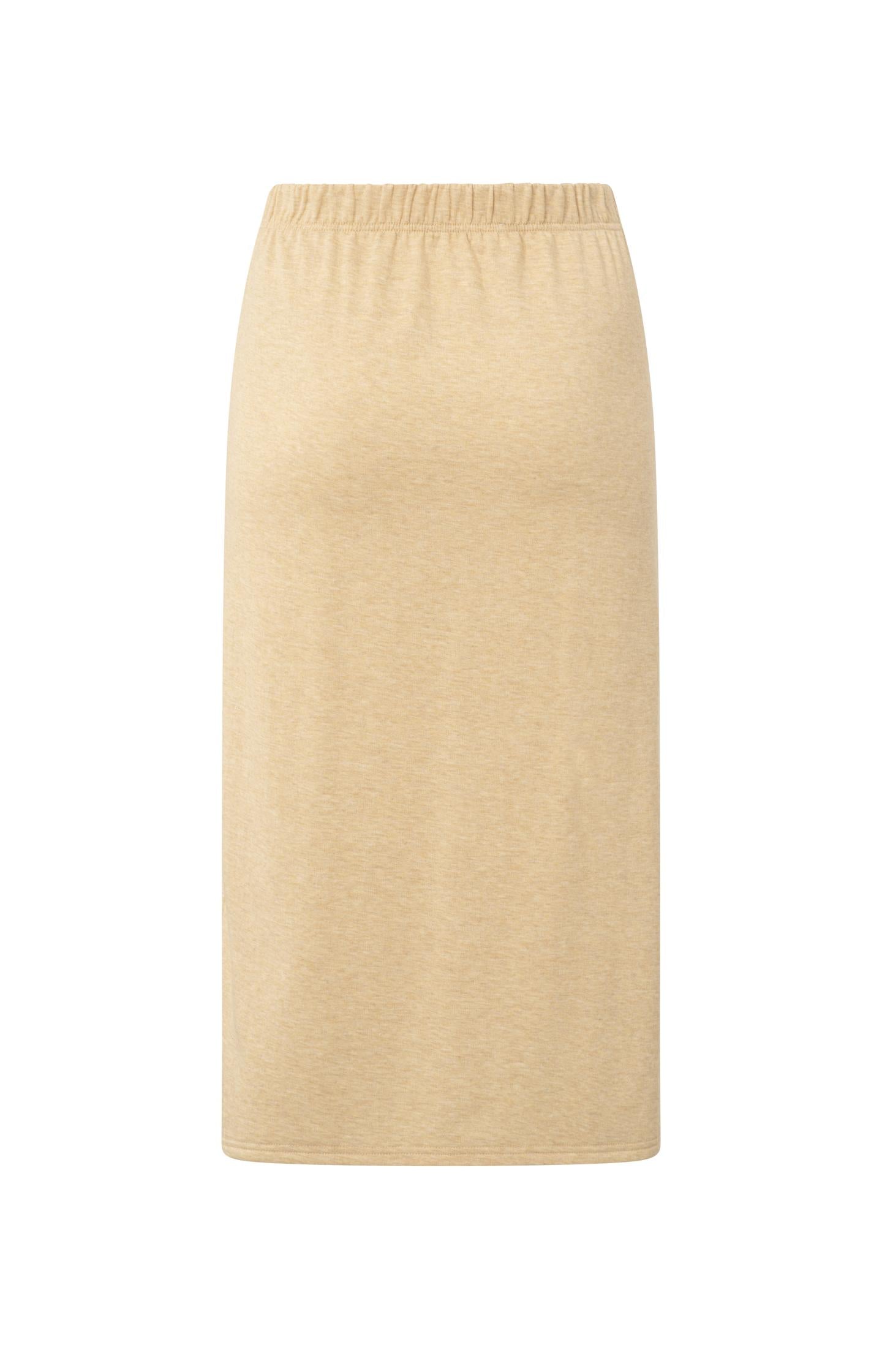 Midi skirt with slit and tie detail