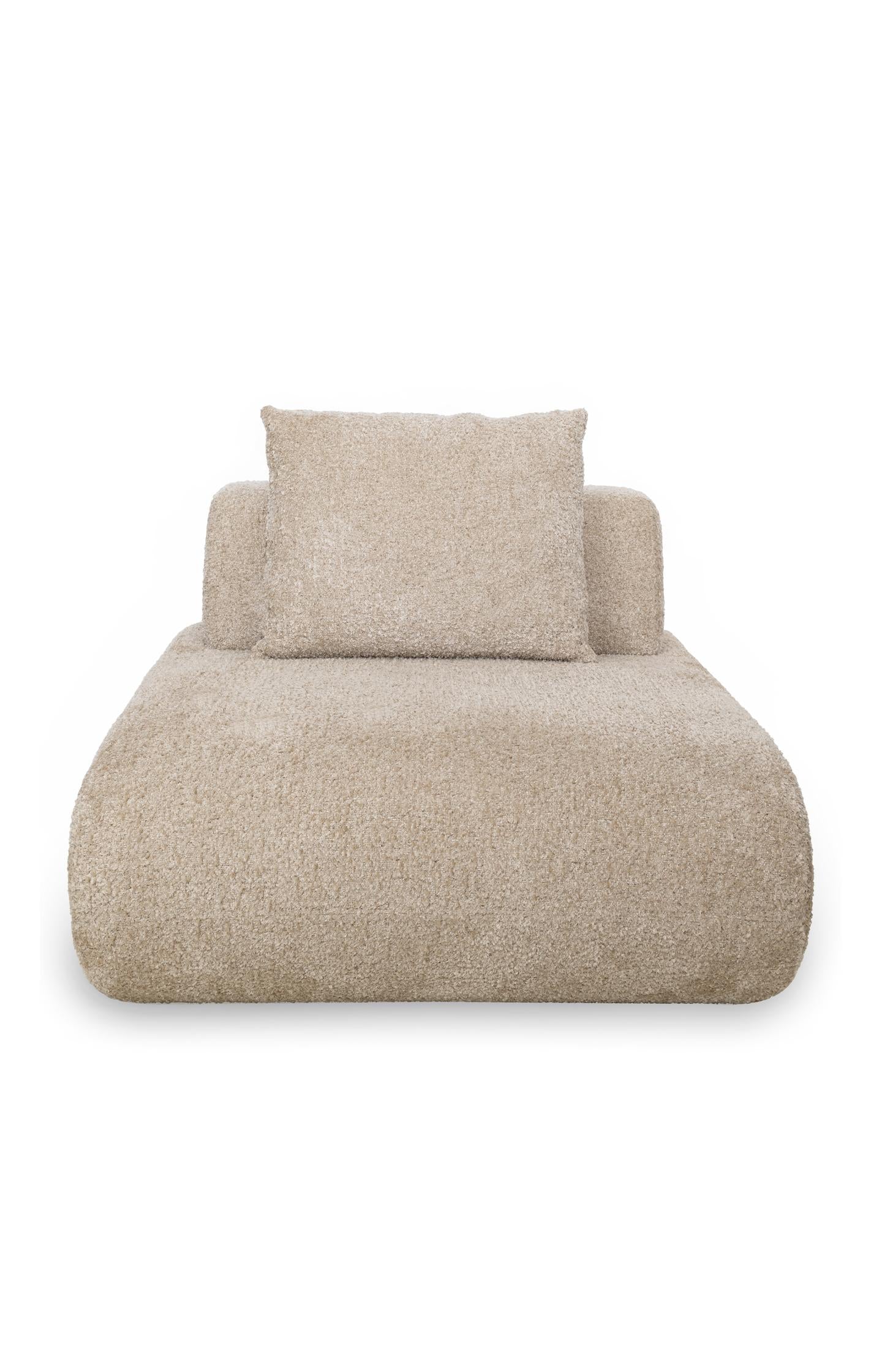Modular sofa element in bouclé fabric - middle