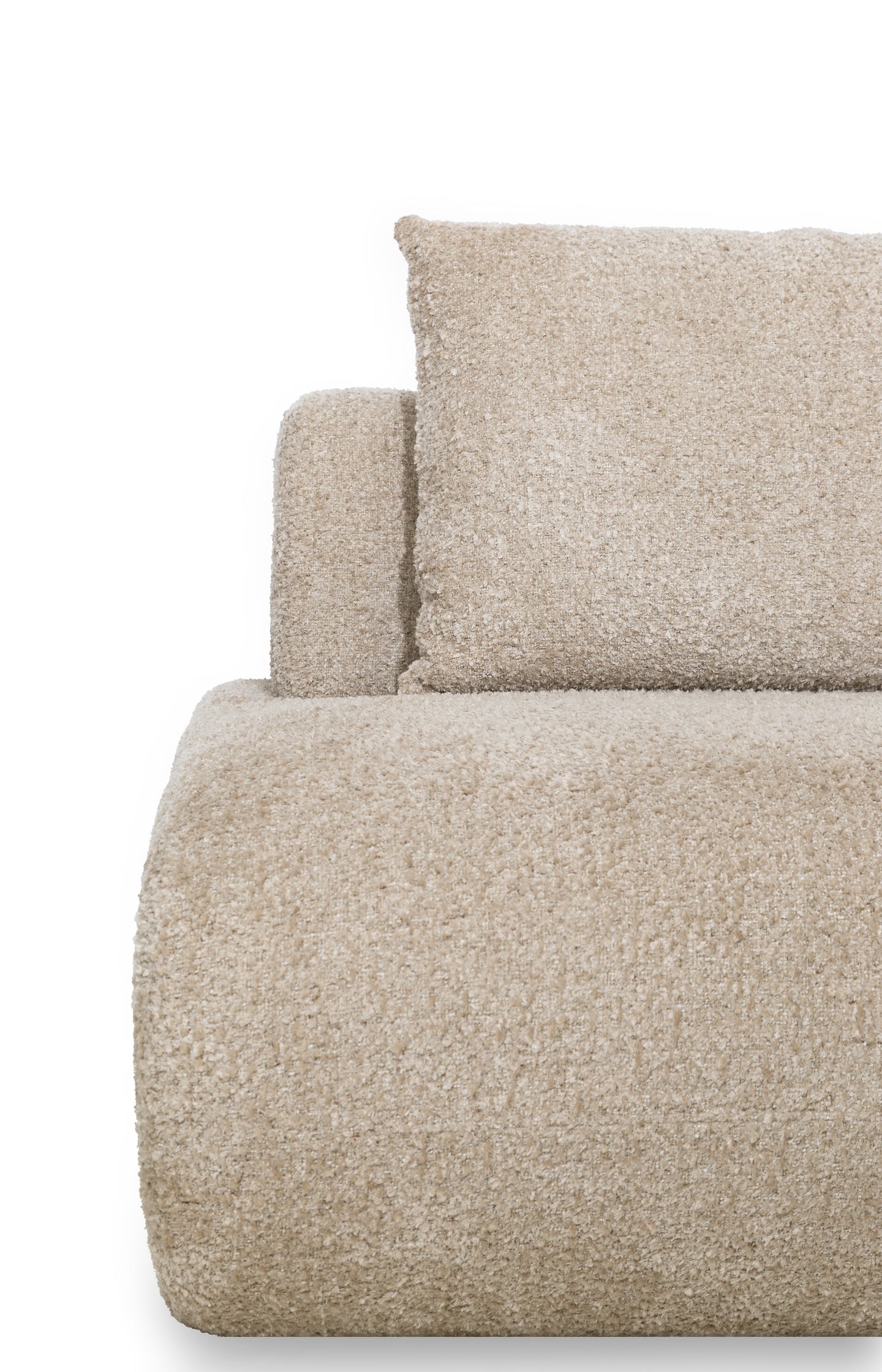 Modular sofa element in bouclé fabric - middle