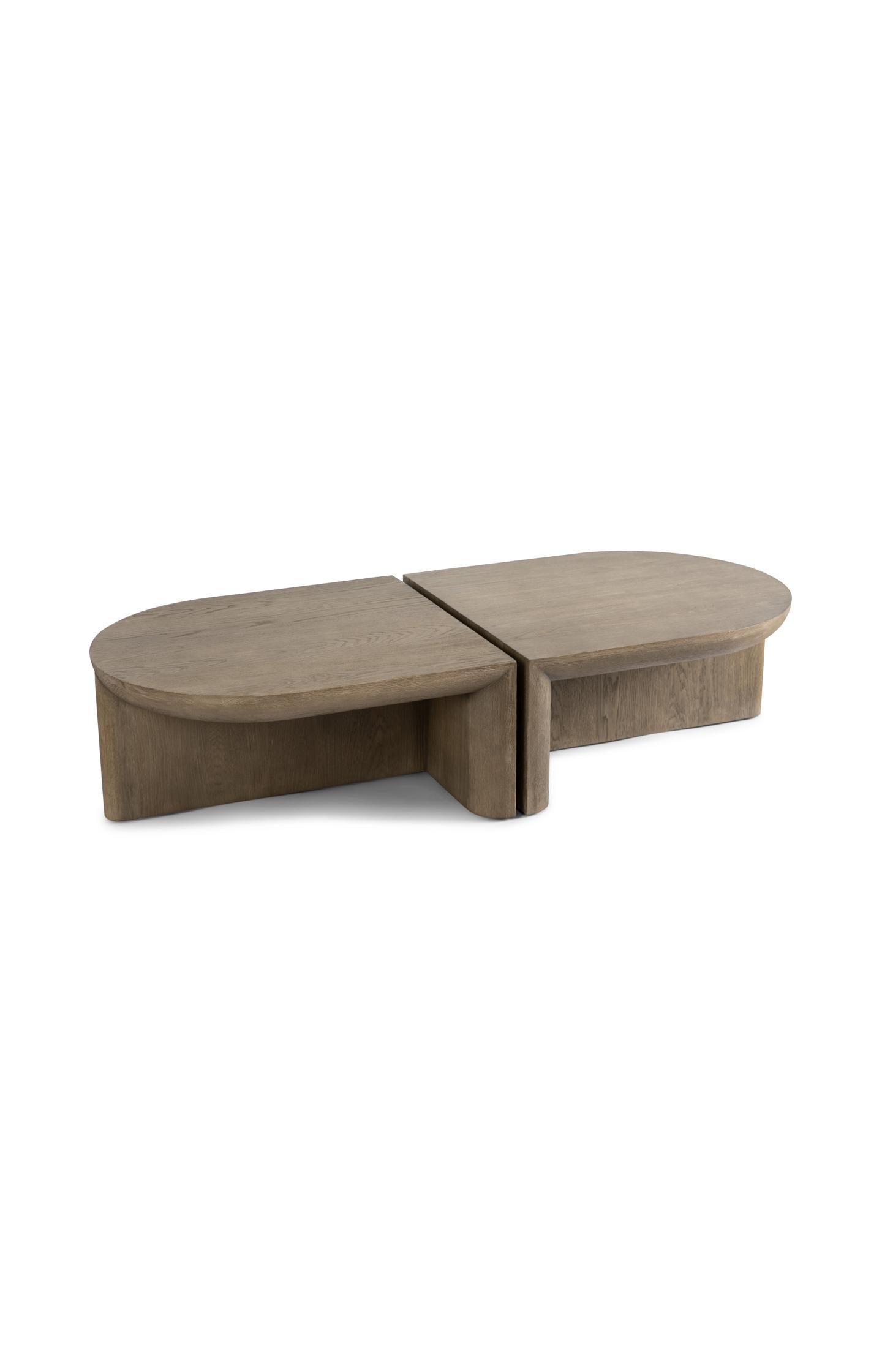 Oak veneer coffee table - Type: product