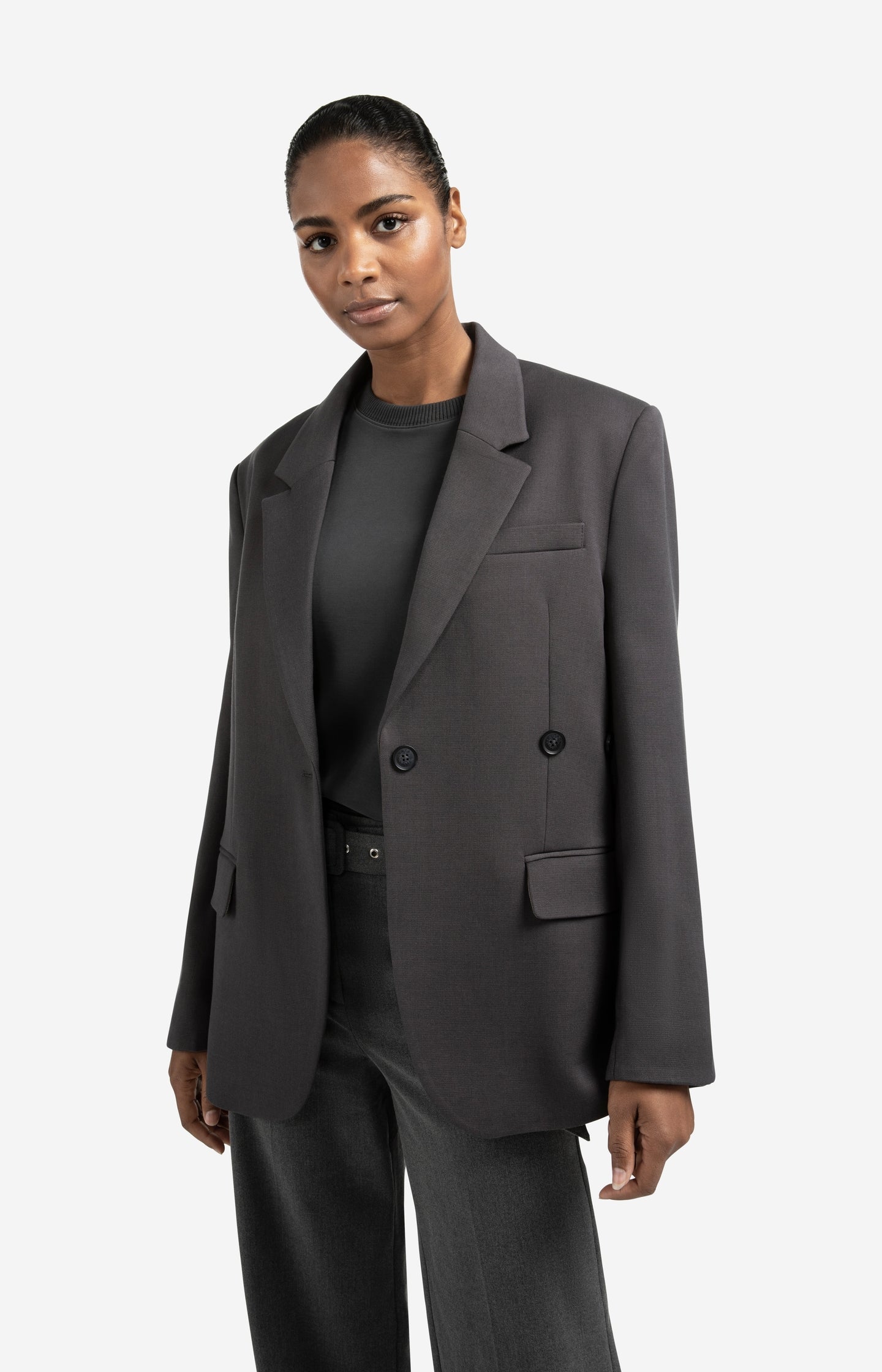 Oversized blazer with sleeve tape detail