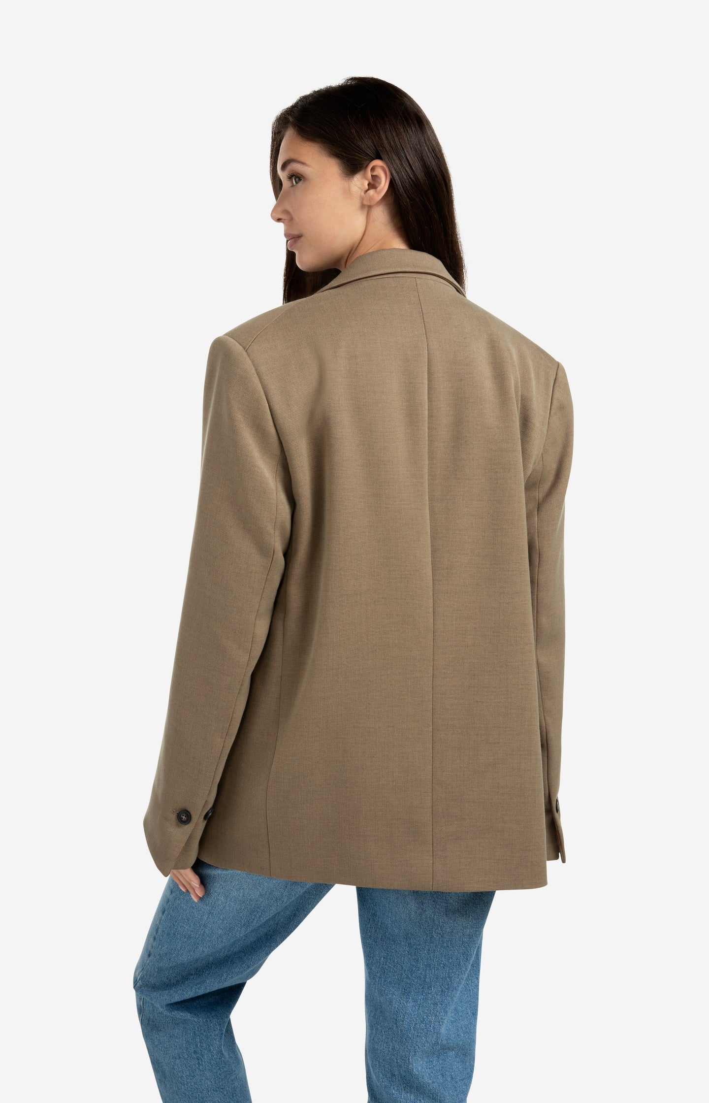 Oversized blazer with sleeve tape detail