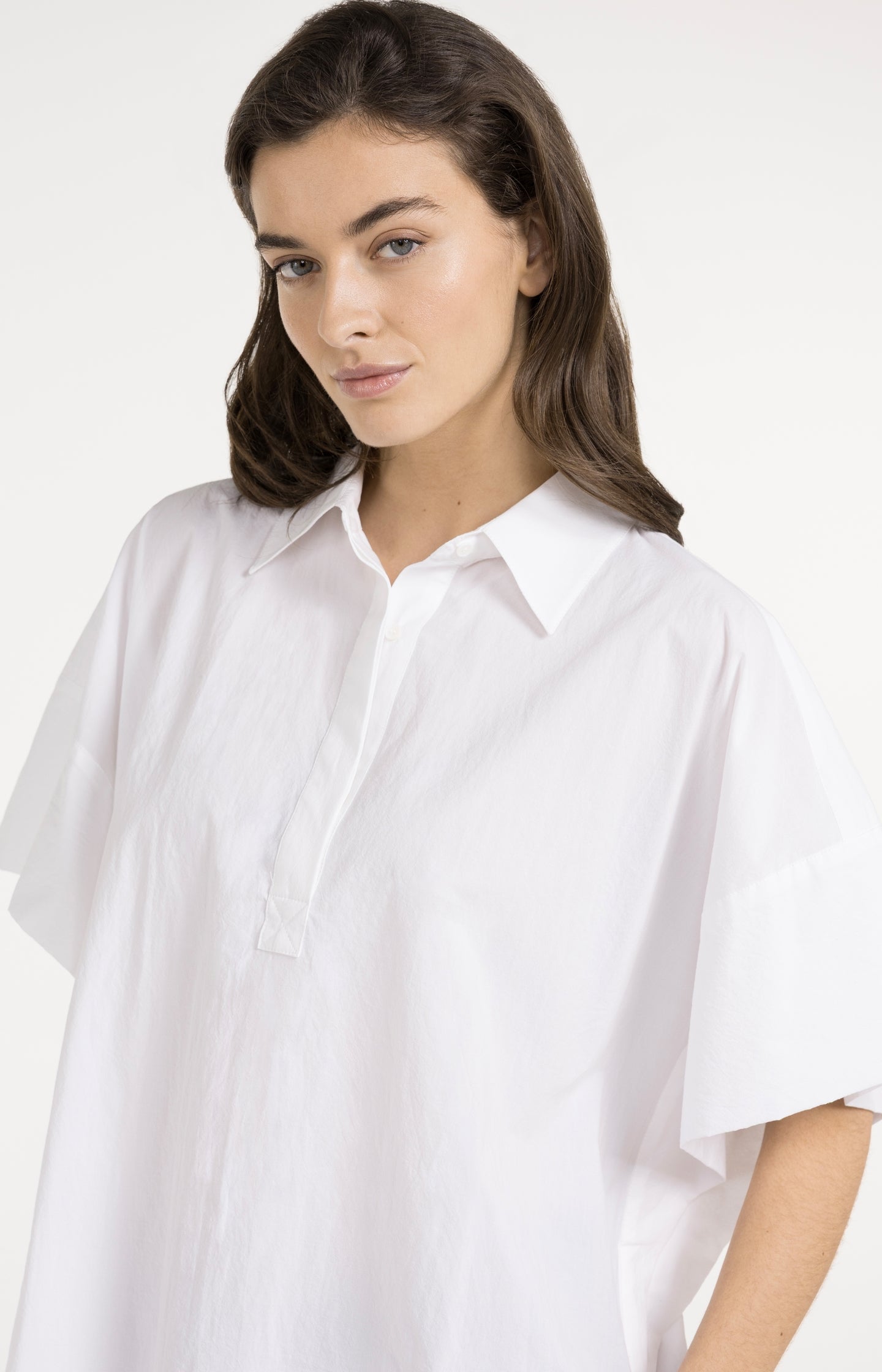 Oversized blouse with sleeve detail