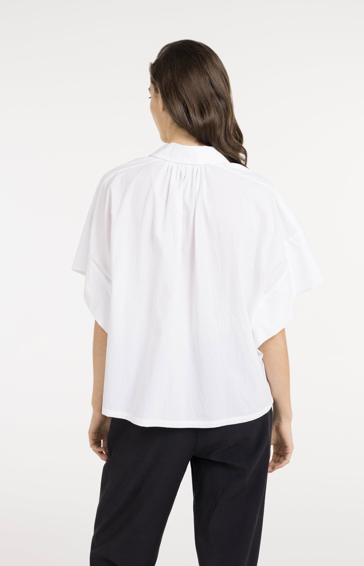 Oversized blouse with sleeve detail