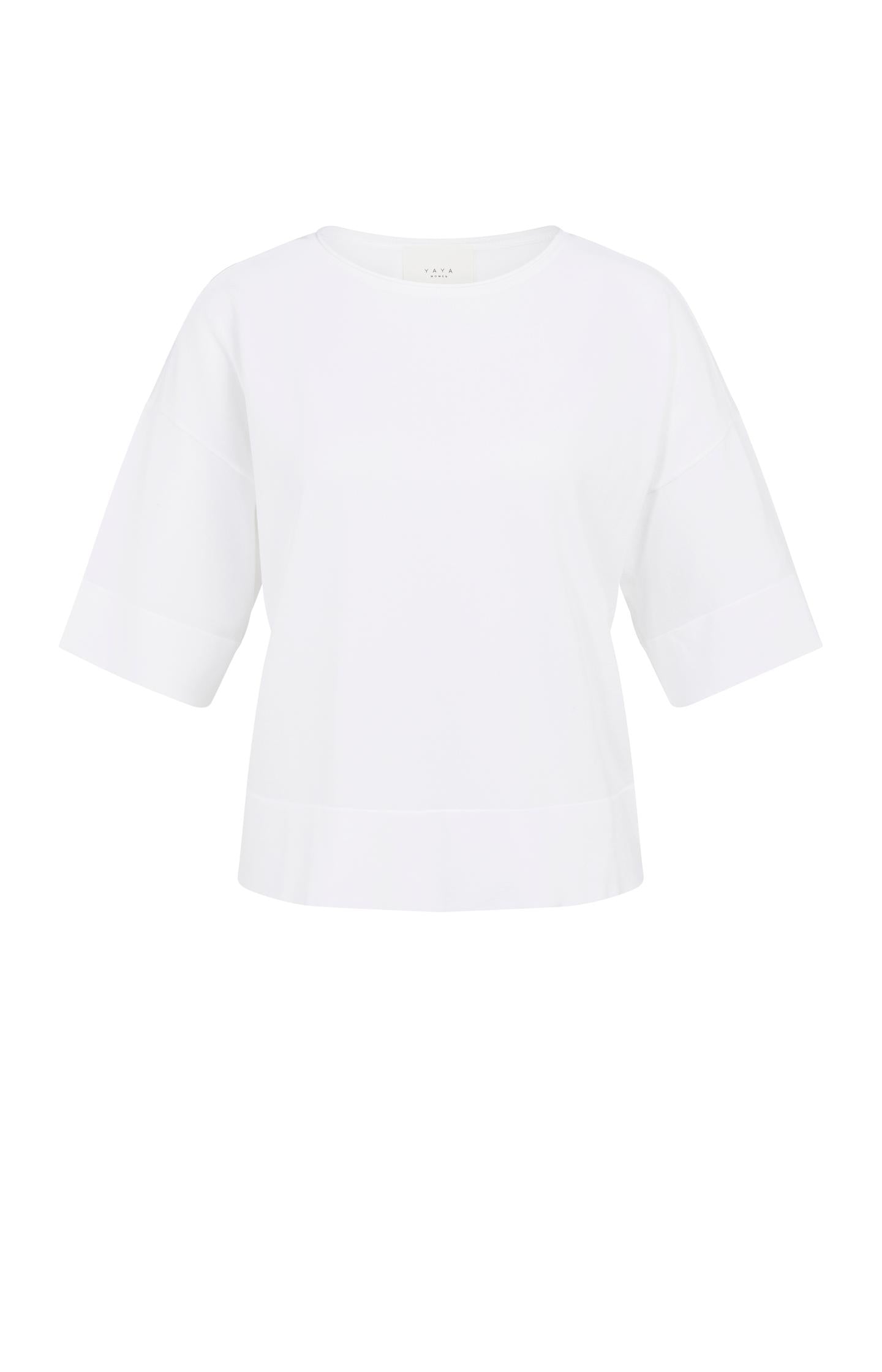 Oversized fine-knit T-shirt with boat neckline - Type: product
