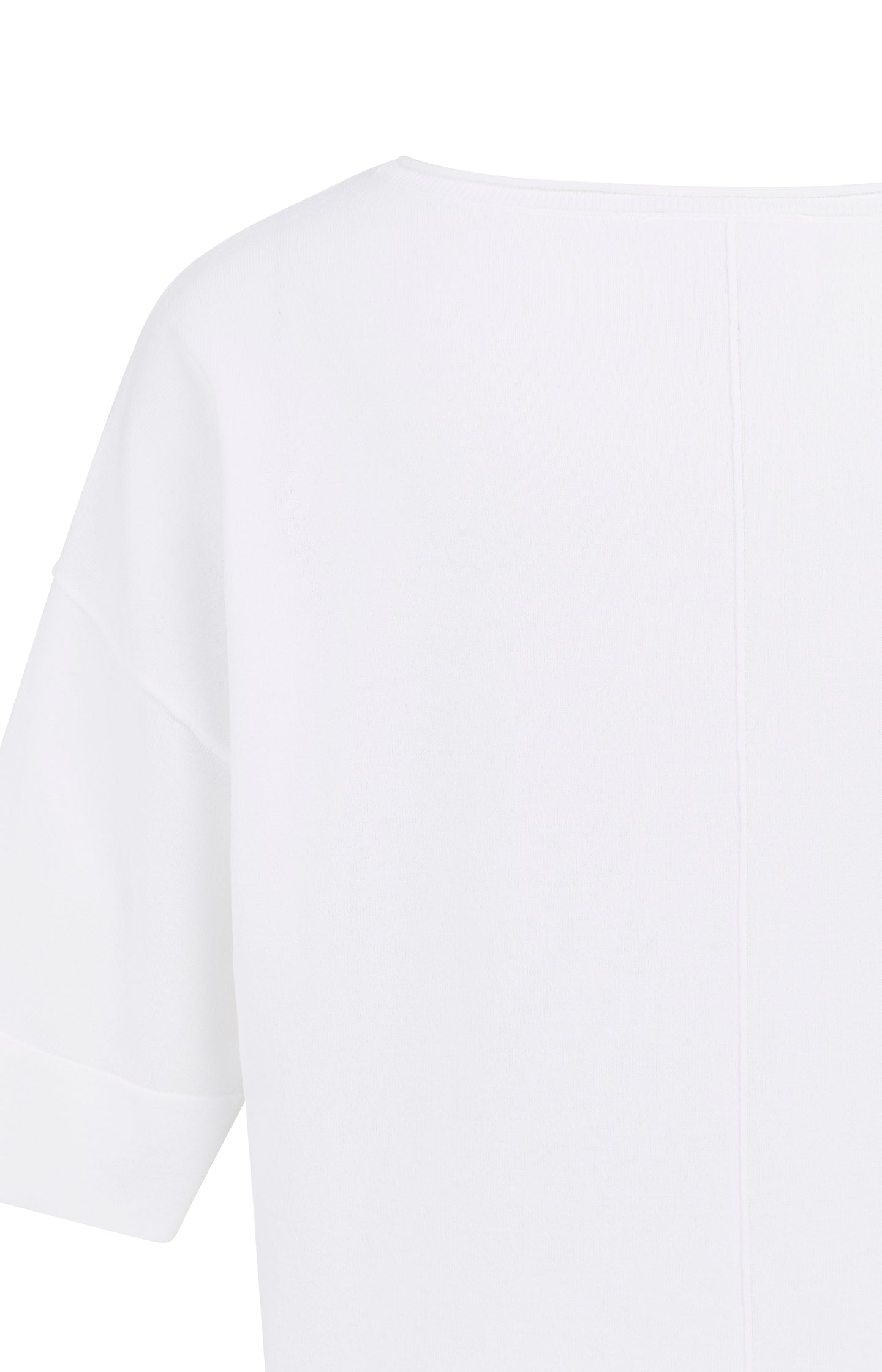 Oversized fine-knit T-shirt with boat neckline - Type: product