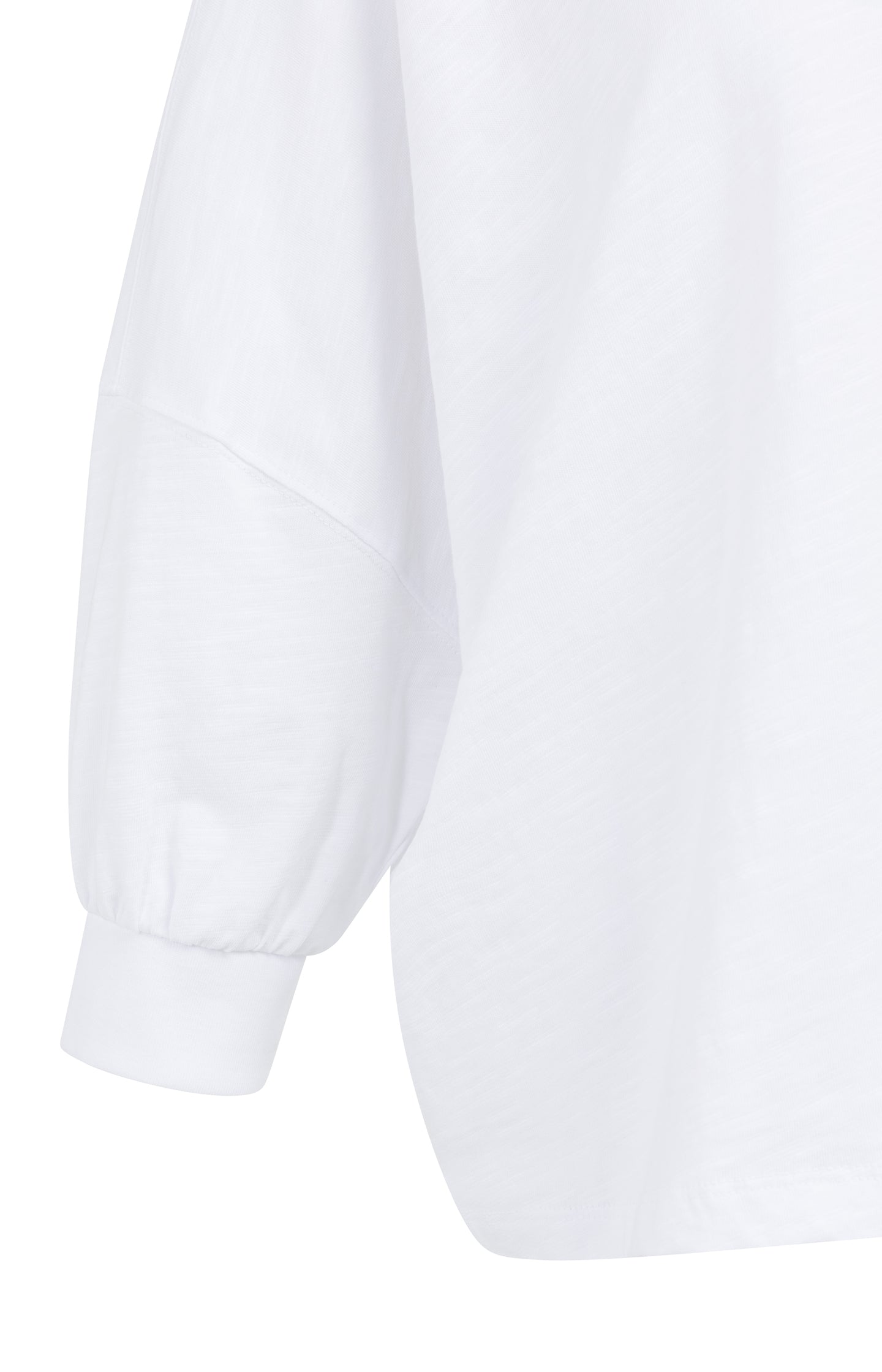 Oversized jersey top with elasticated cuffs