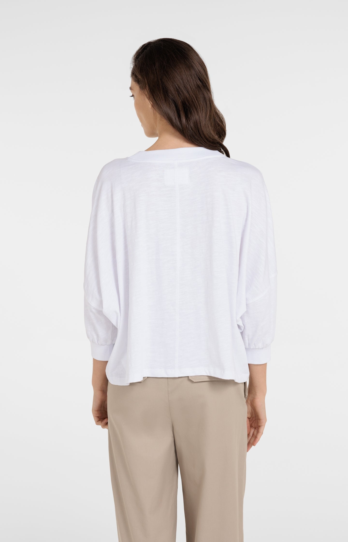 Oversized jersey top with elasticated cuffs