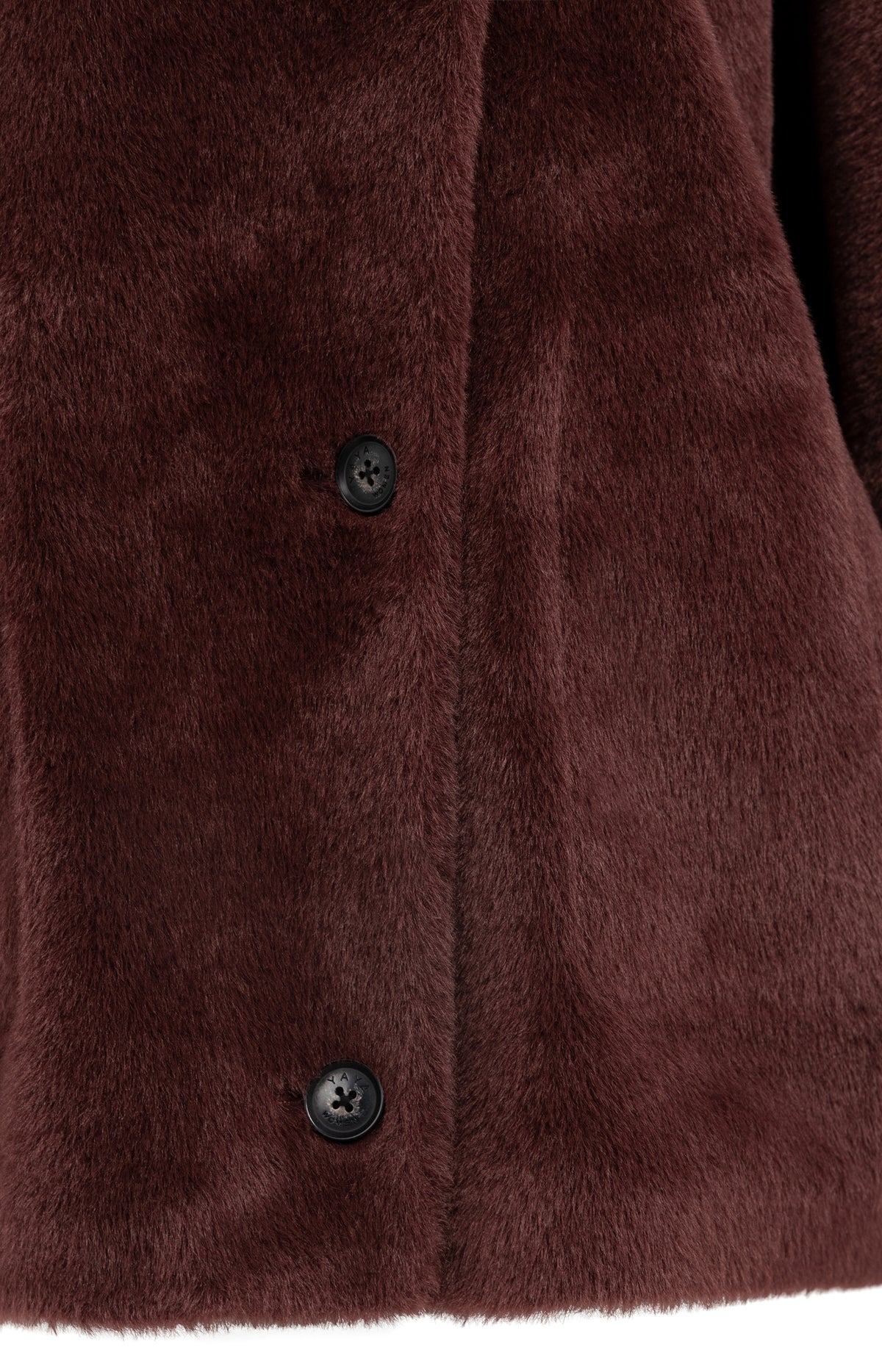 Oversized reversible faux fur jacket - Red