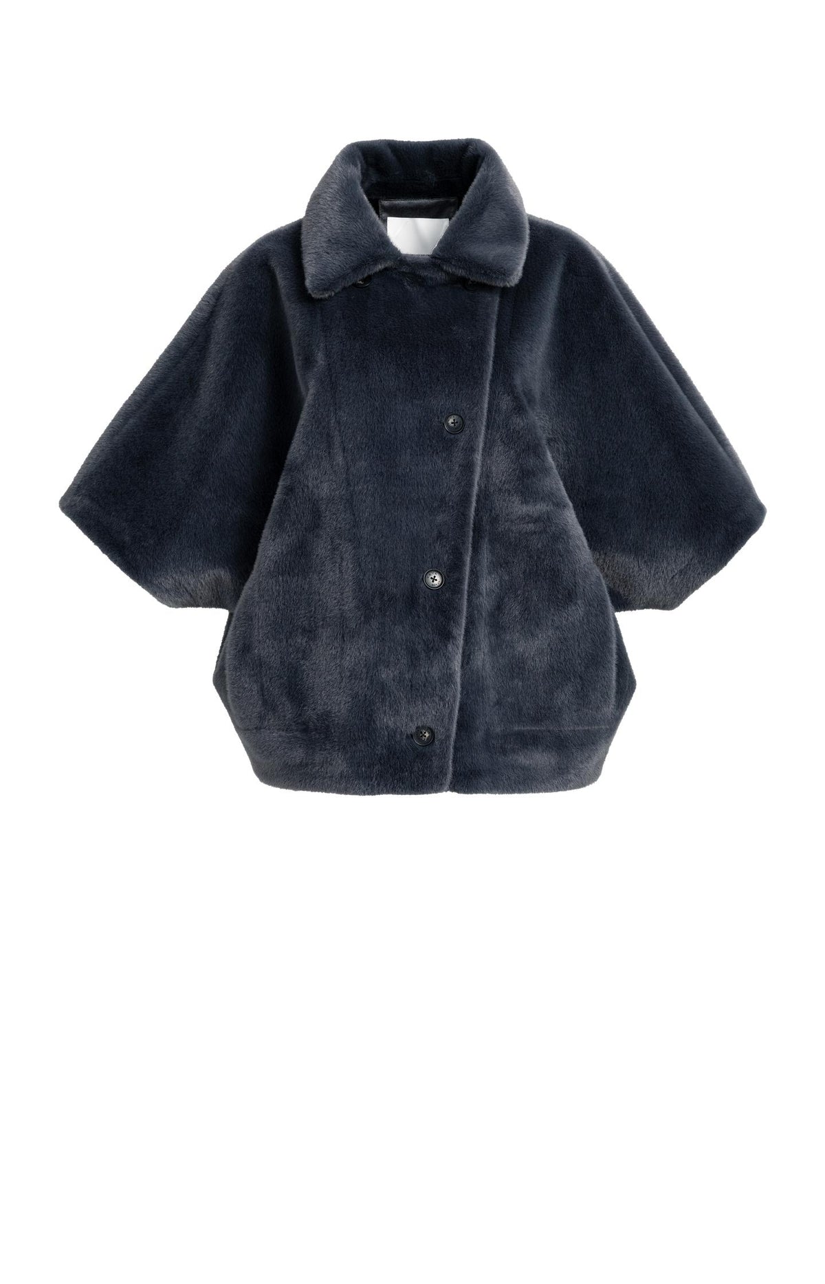 Oversized reversible faux fur jacket - Bitter Chocolate Red
