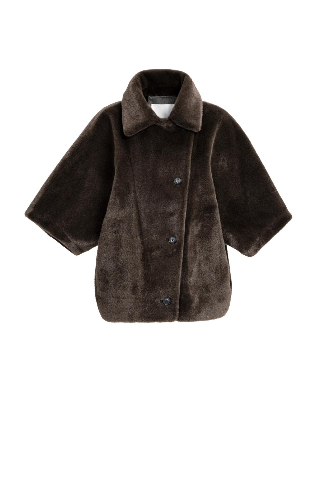 Oversized reversible faux fur jacket - Red