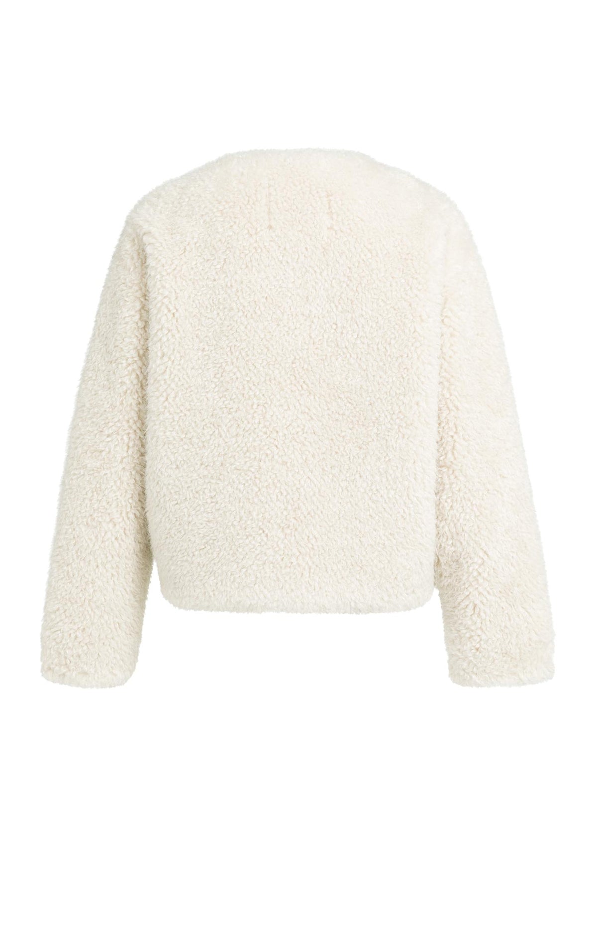 Oversized short faux fur jacket