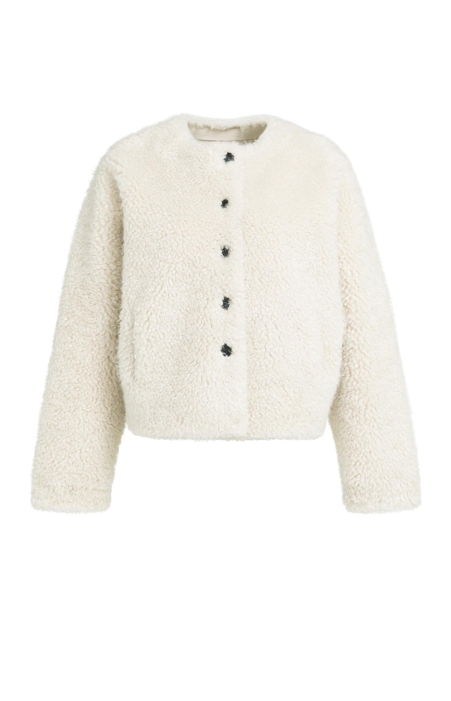 Oversized short faux fur jacket - Type: lookbook