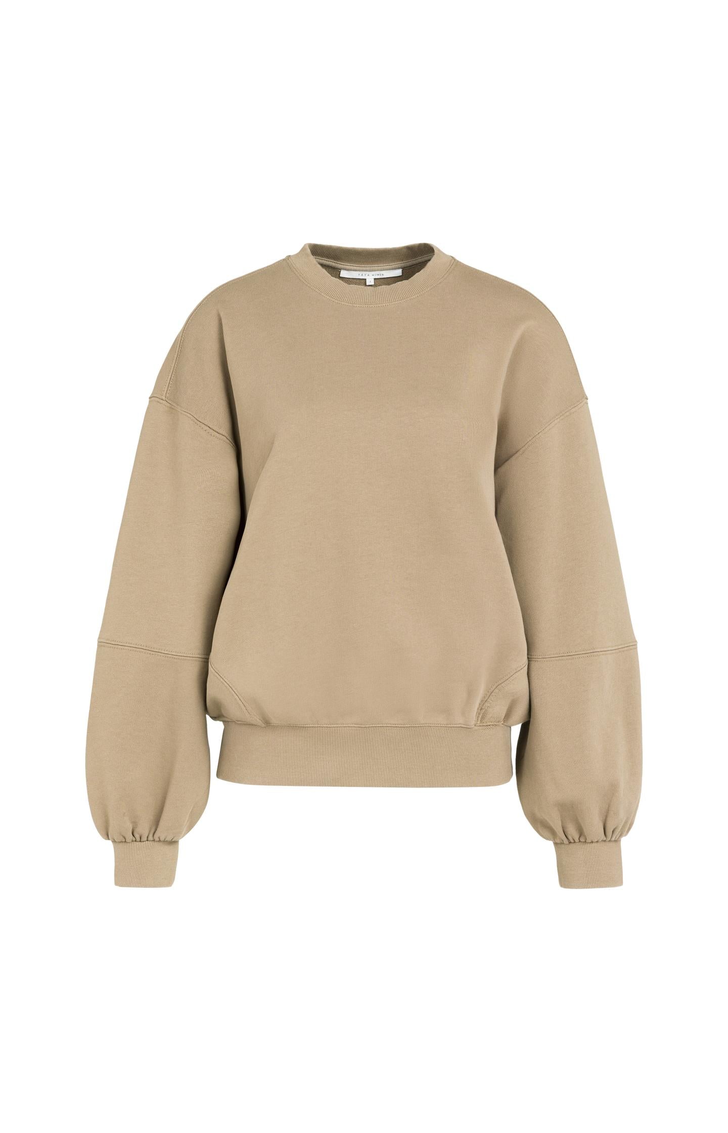 Pull oversize avec manches ballon et fini délavé
