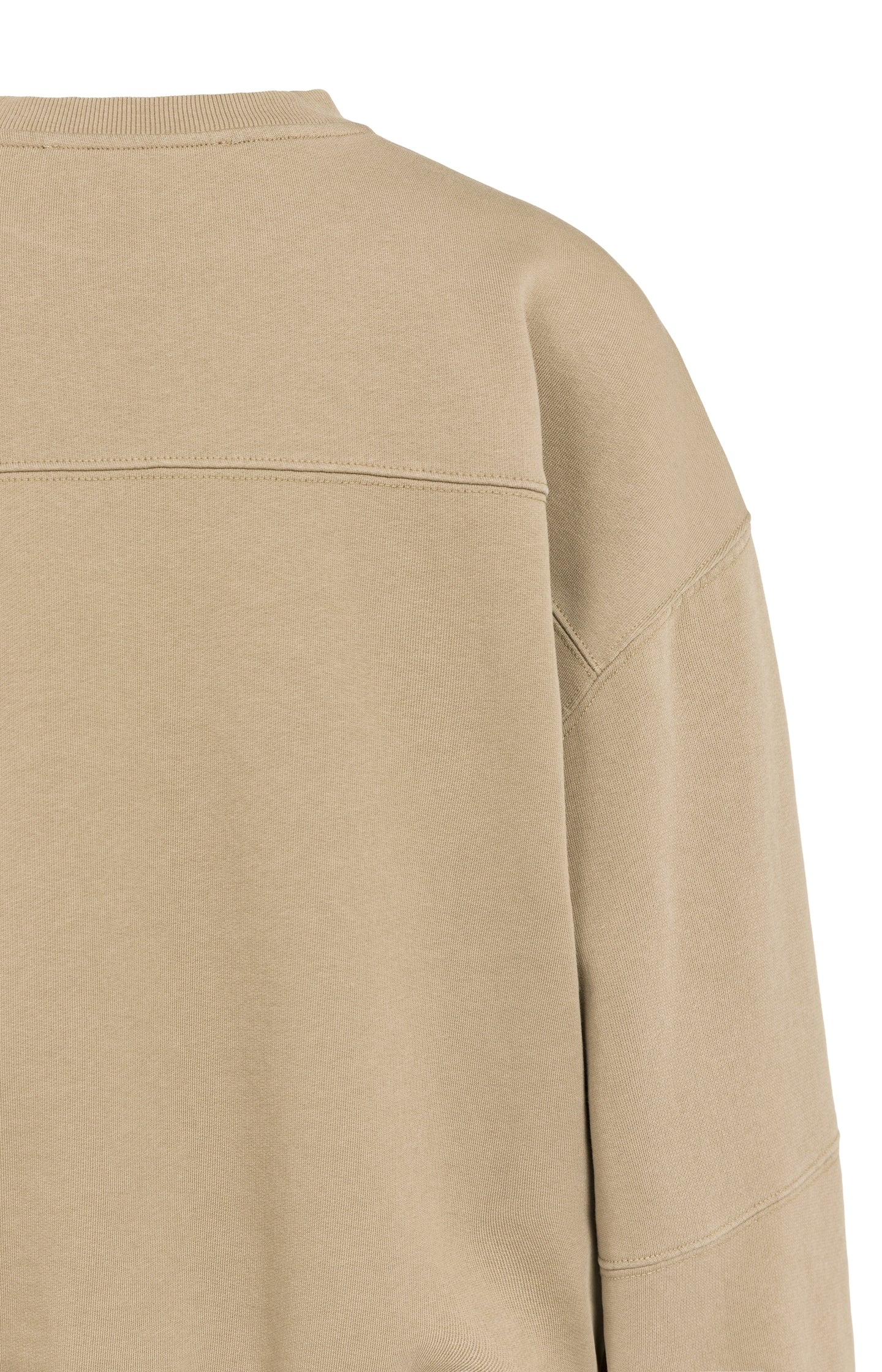 Oversized sweater with balloon sleeves and washed finish