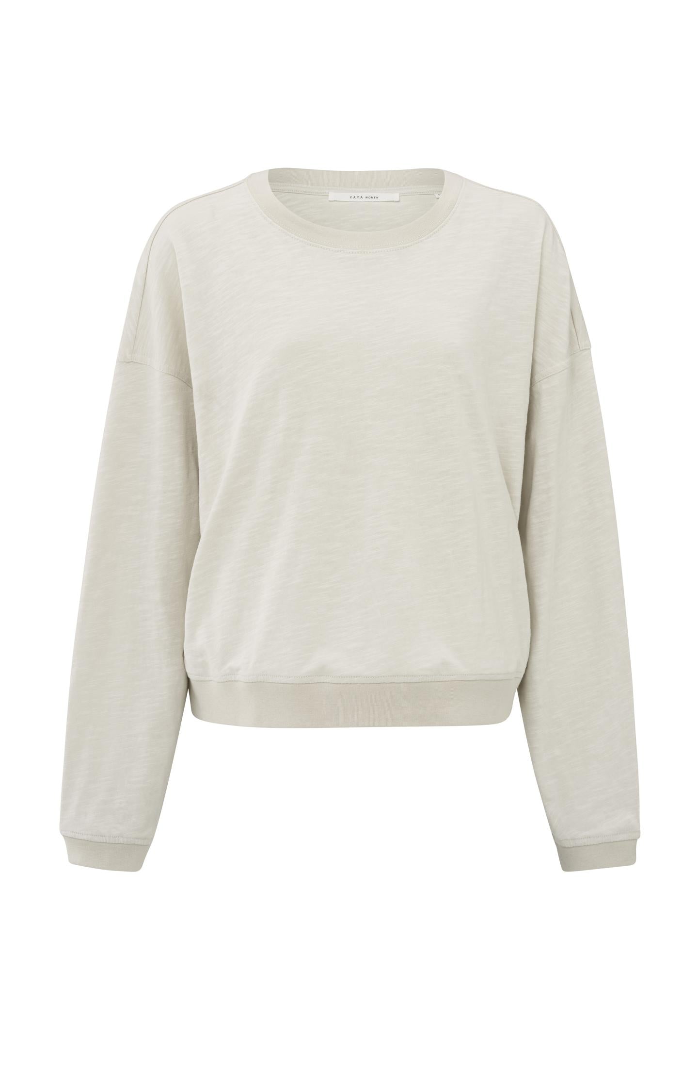 Oversized sweatshirt in melange fabric with long sleeves - Type: product
