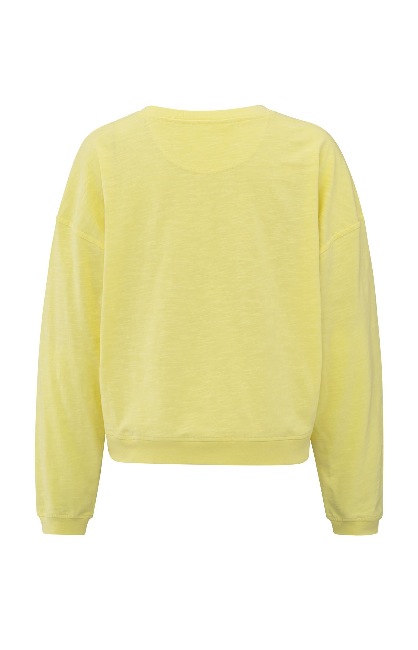 Oversized sweatshirt in melange fabric with long sleeves
