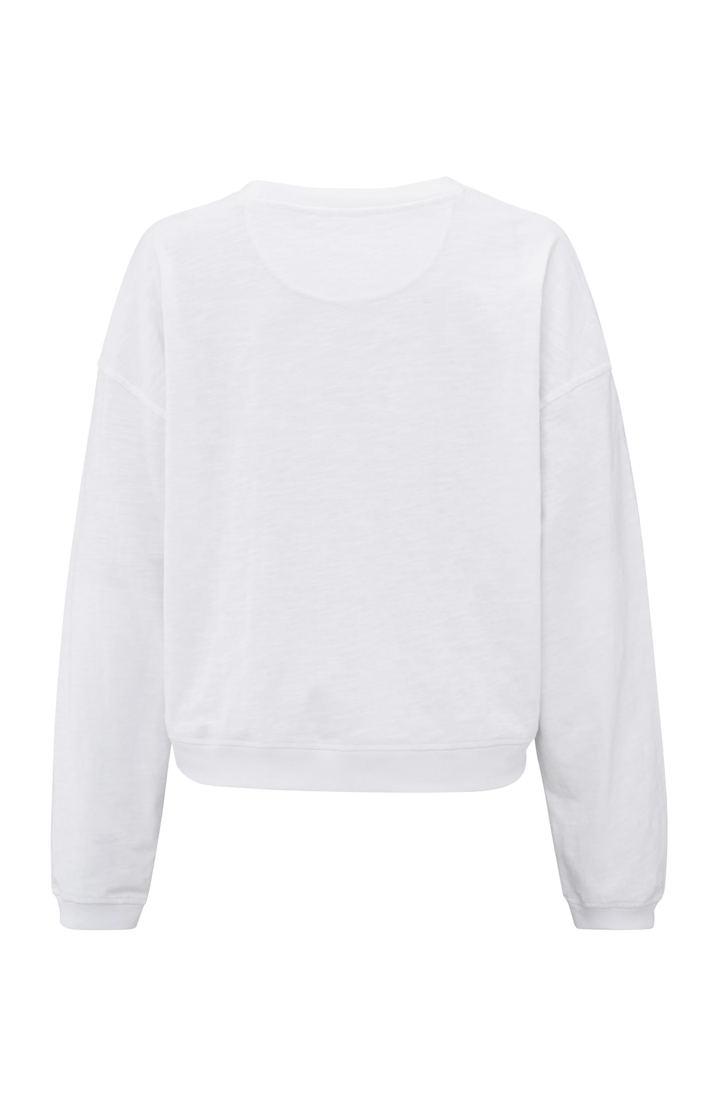 Oversized sweatshirt in melange fabric with long sleeves
