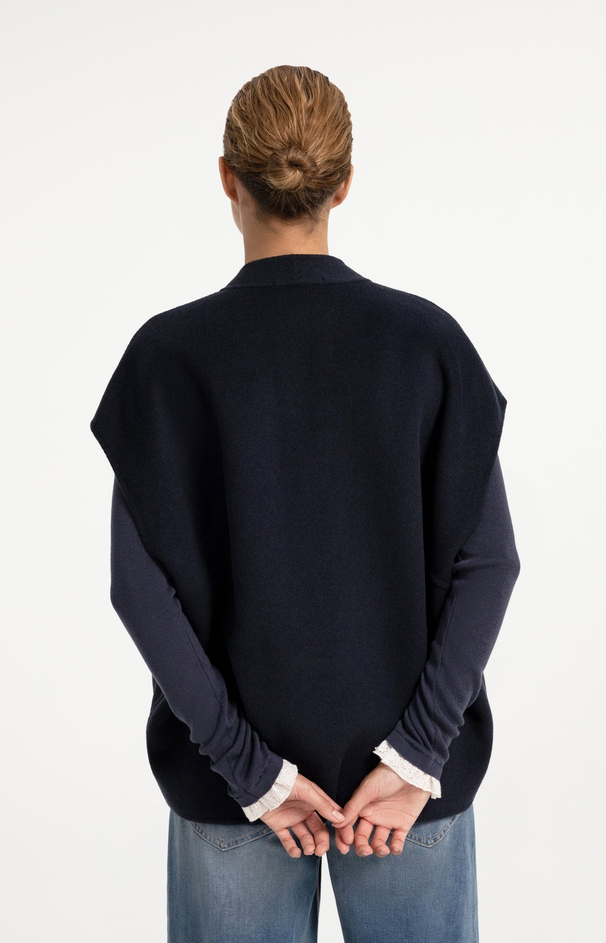 Oversized wool blend bodywarmer