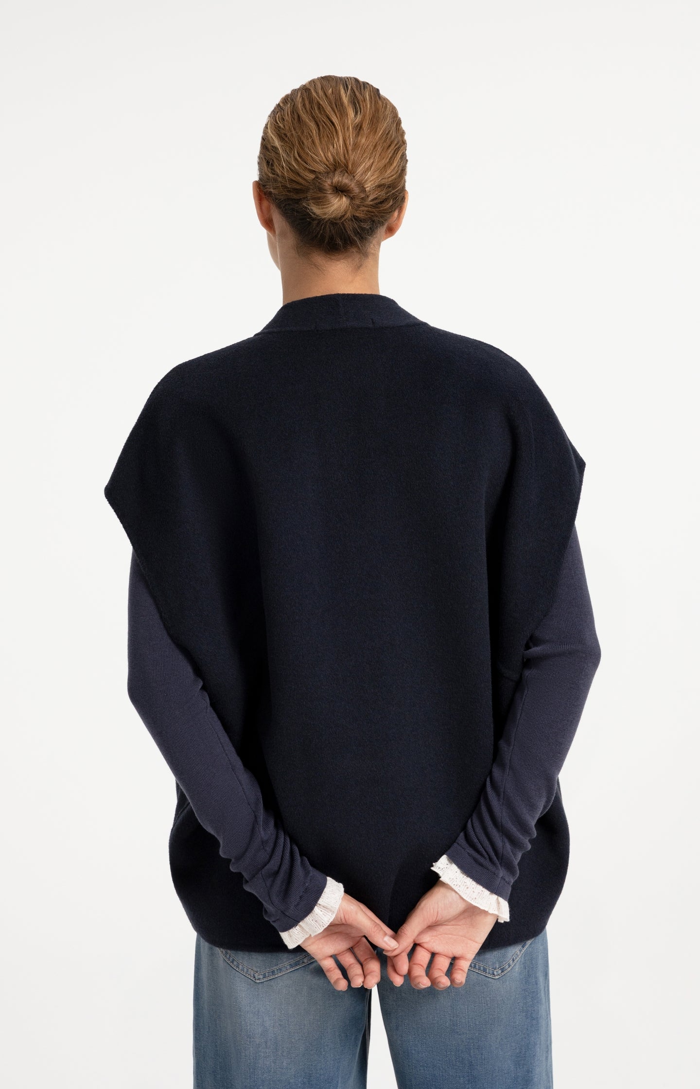 Oversized wool blend bodywarmer