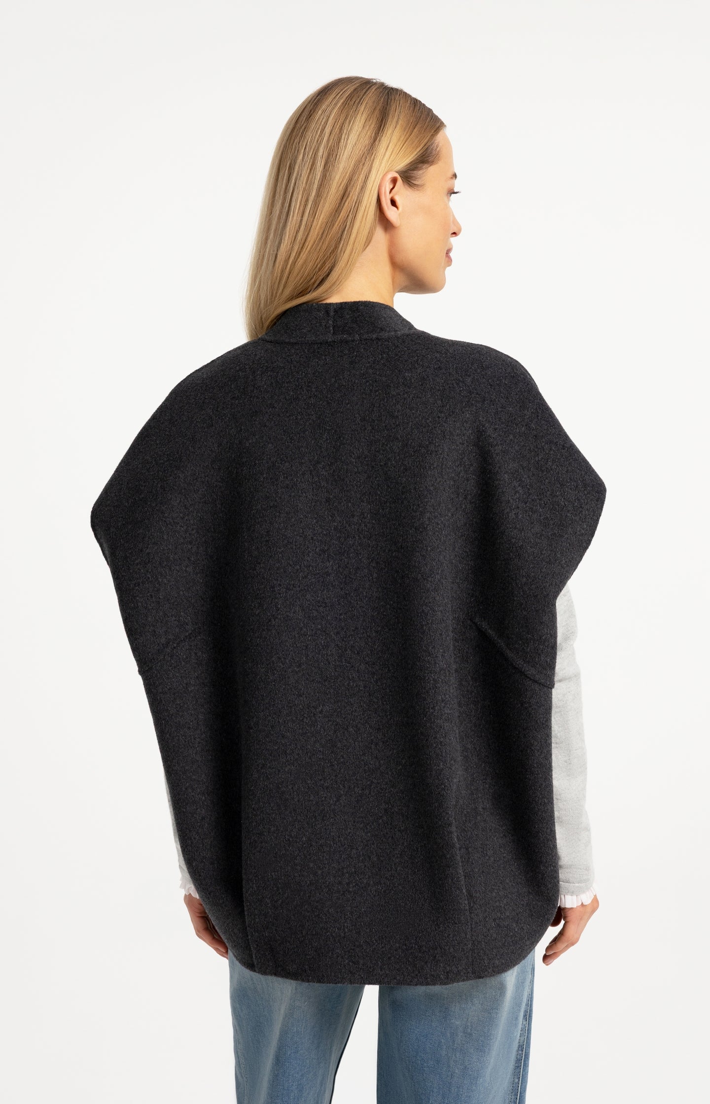 Oversized wool blend bodywarmer