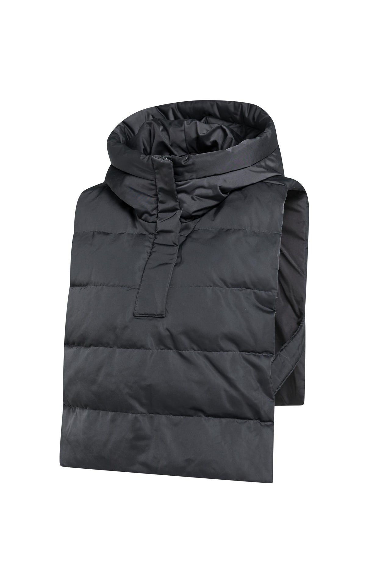 Padded bodywarmer with hood