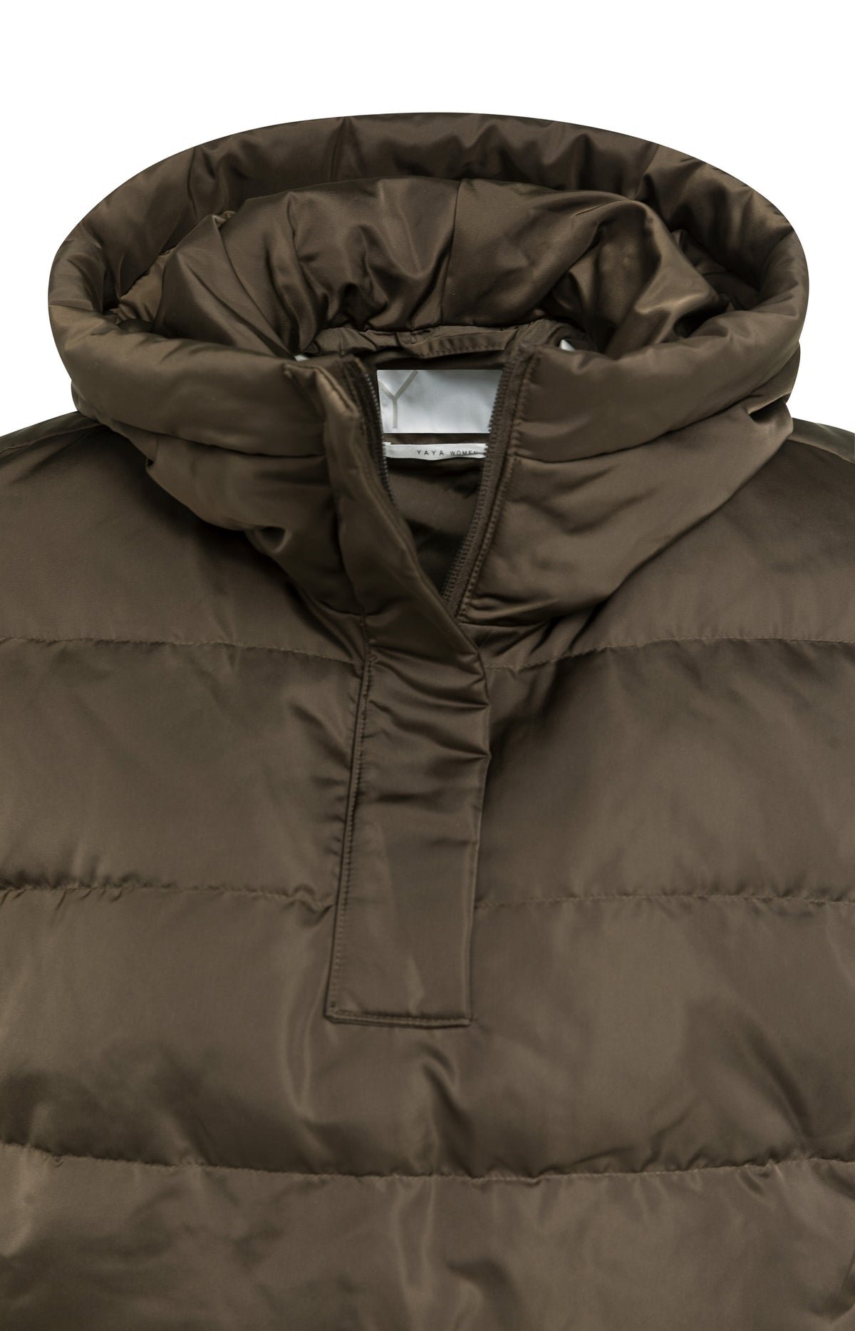 Padded bodywarmer with hood