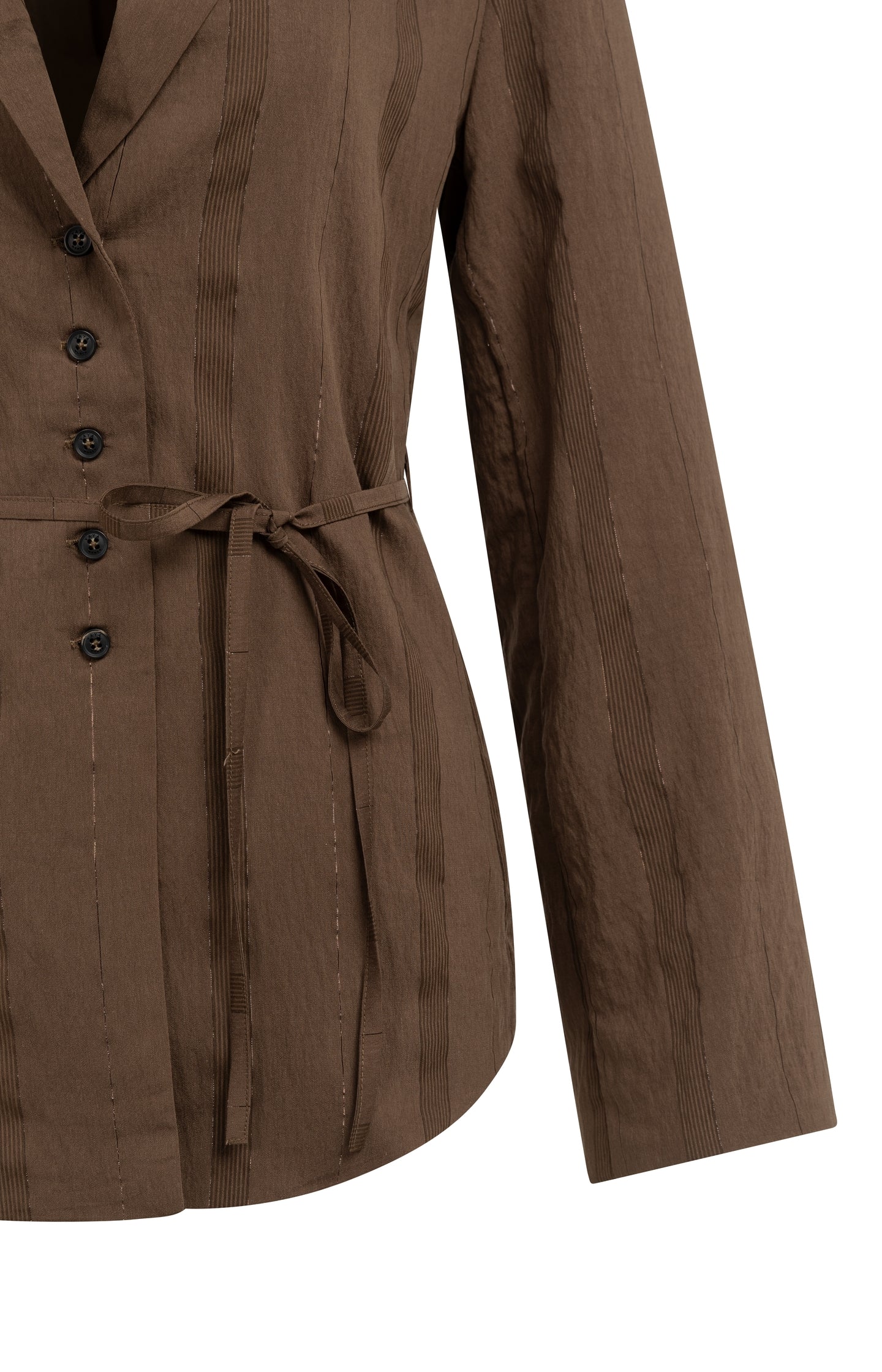 Pinstripe blazer with tie belt - Type: video