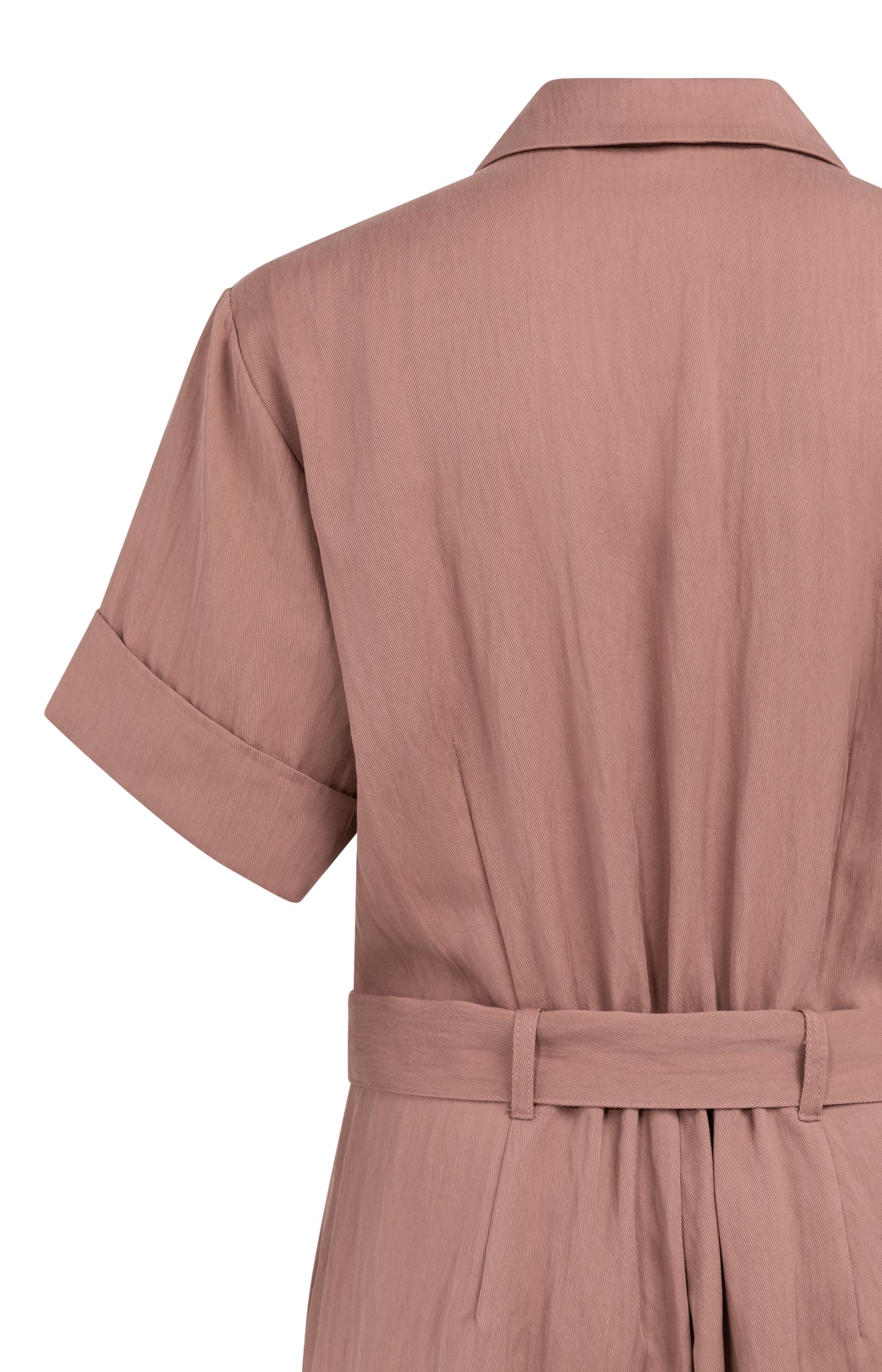 Playsuit with double button closure and belt