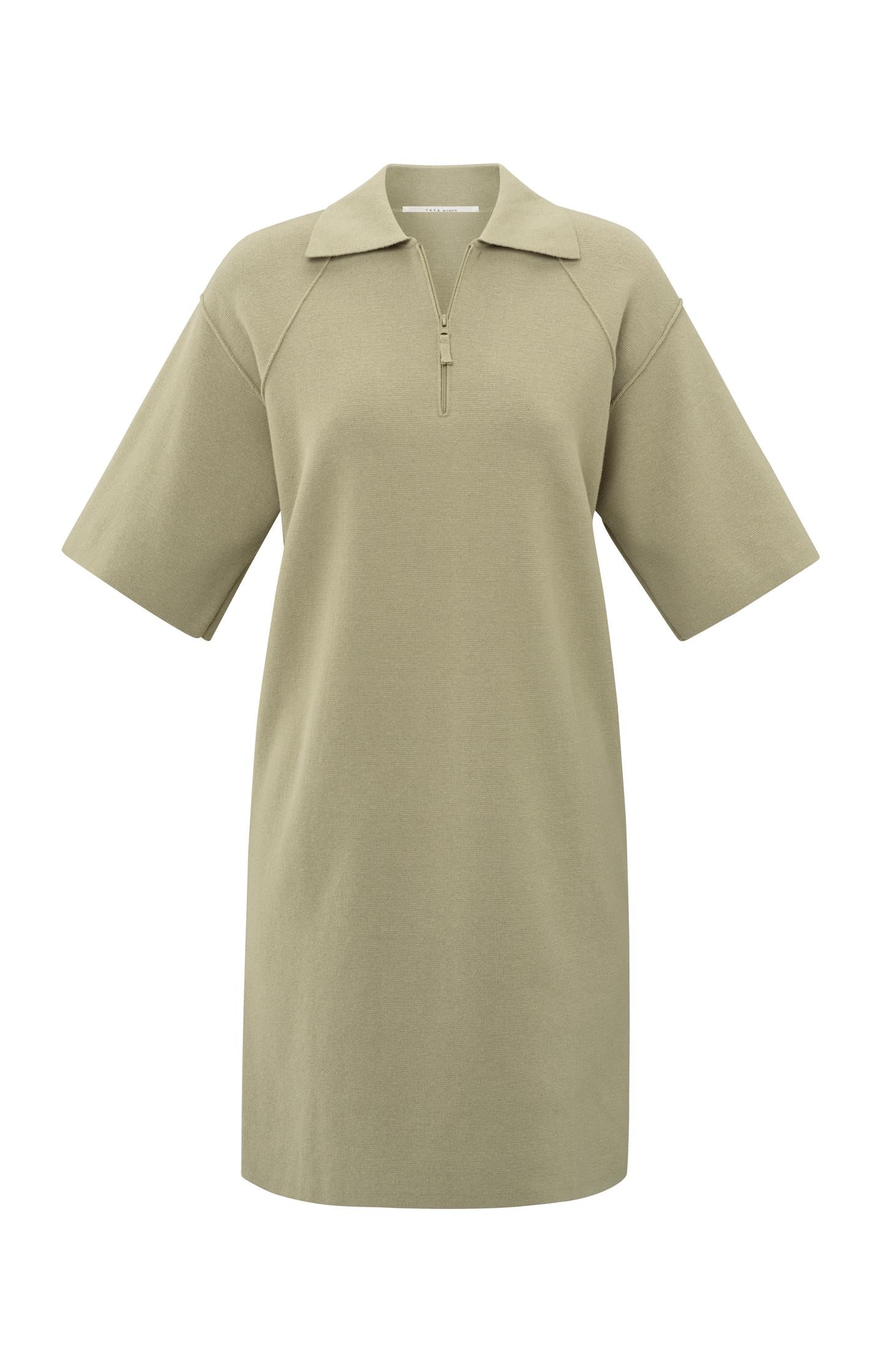 Polo dress with zipper - Type: product