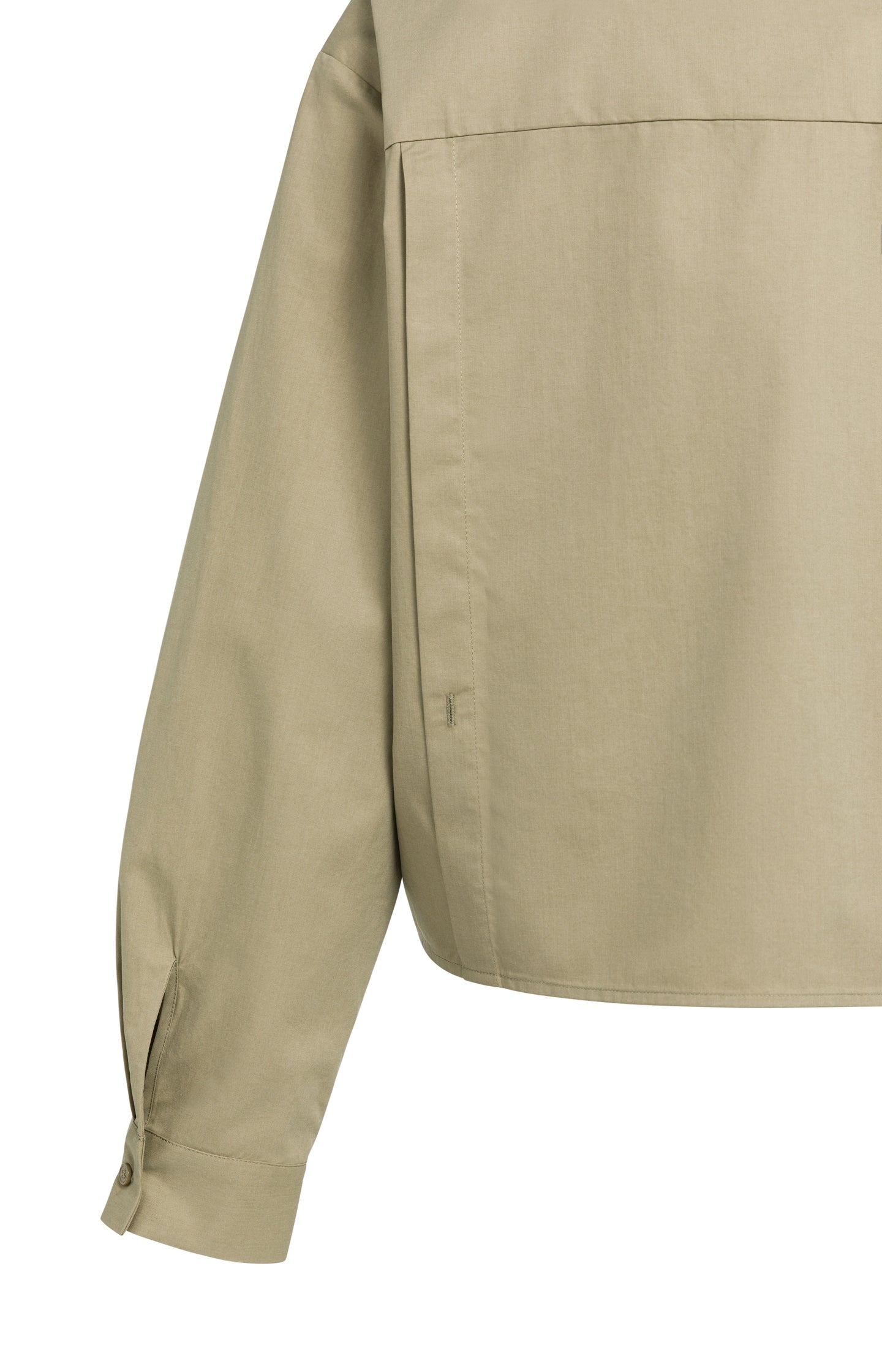Poplin blouse with adjustable waist and long sleeves