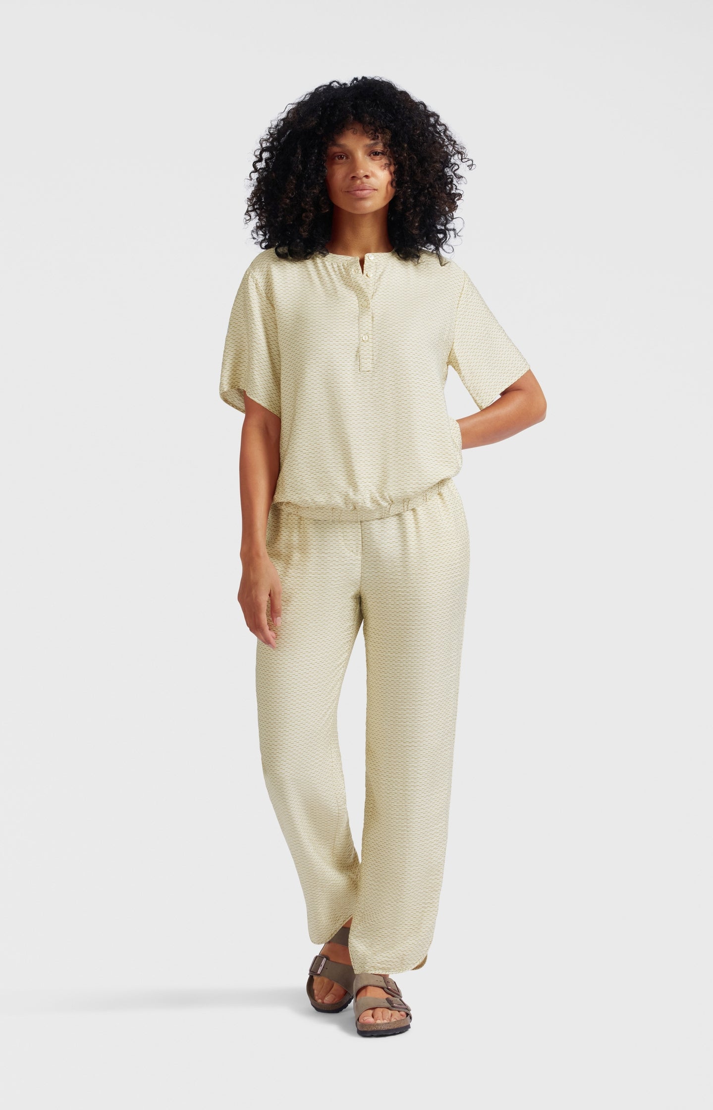 Printed woven trousers