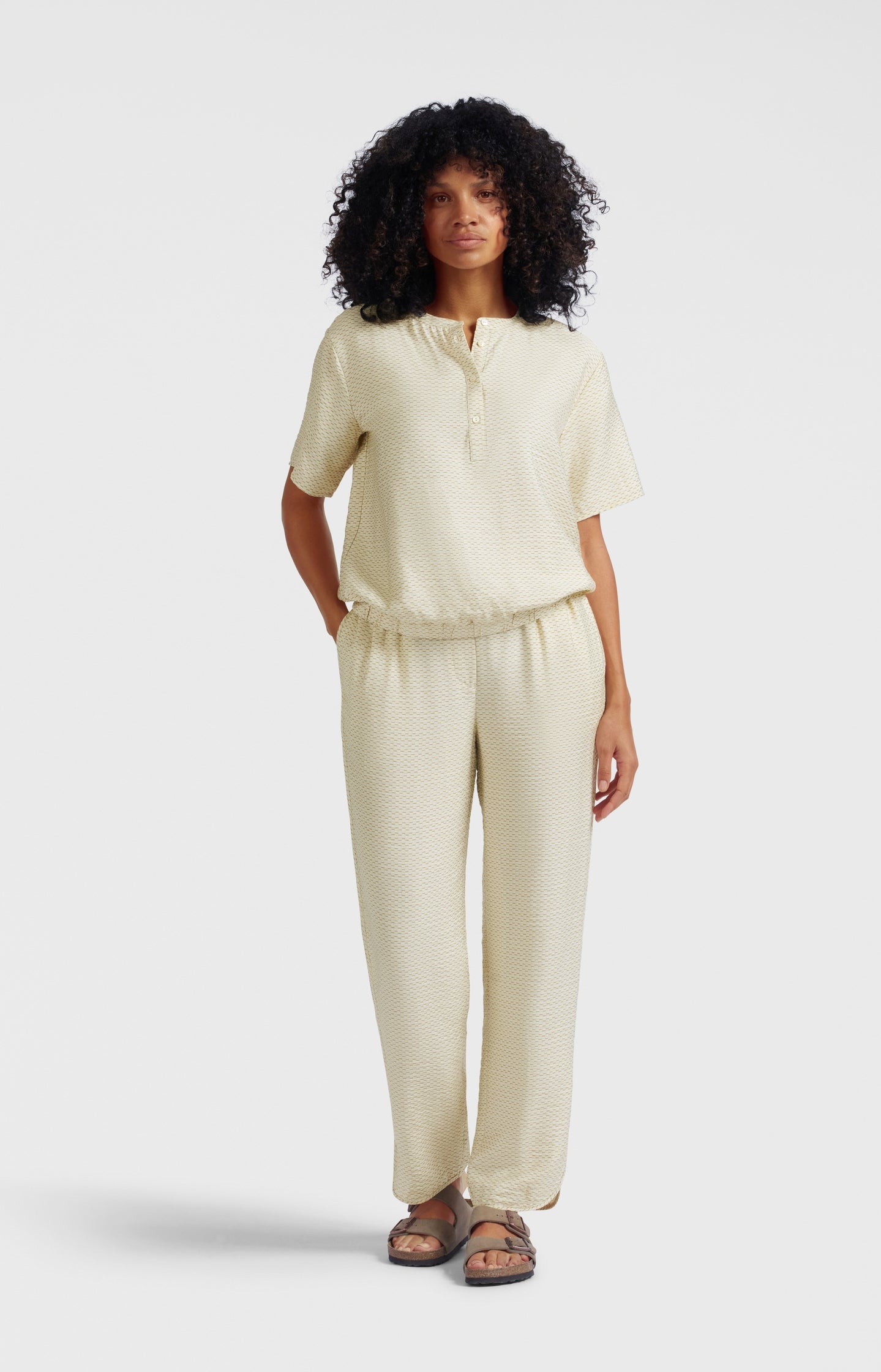 Printed woven trousers