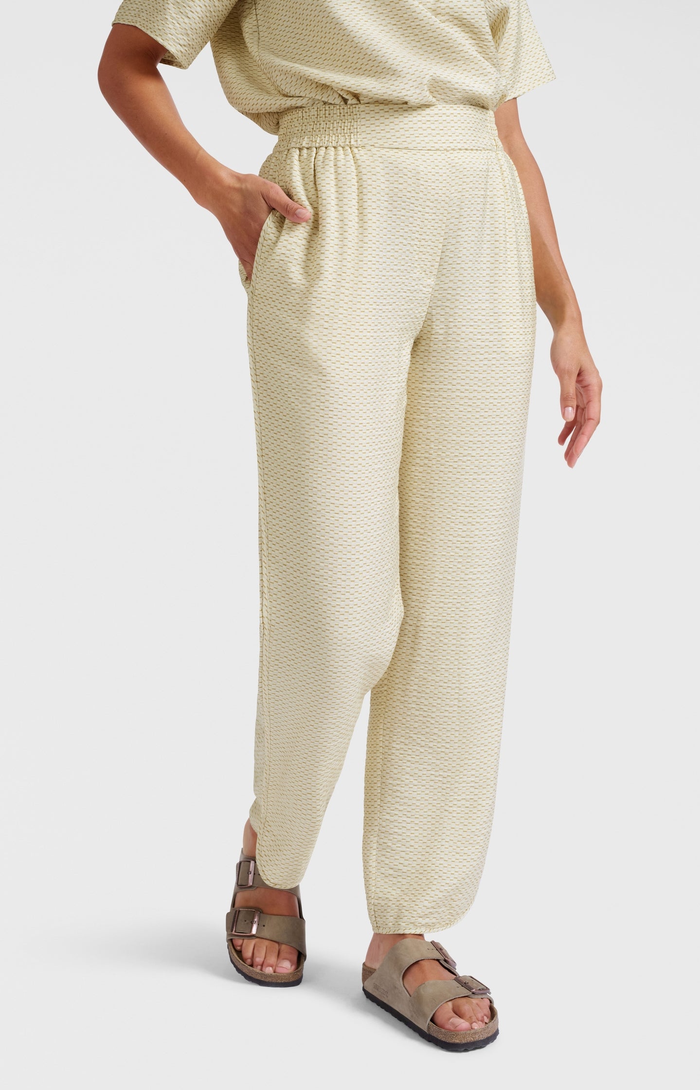 Printed woven trousers