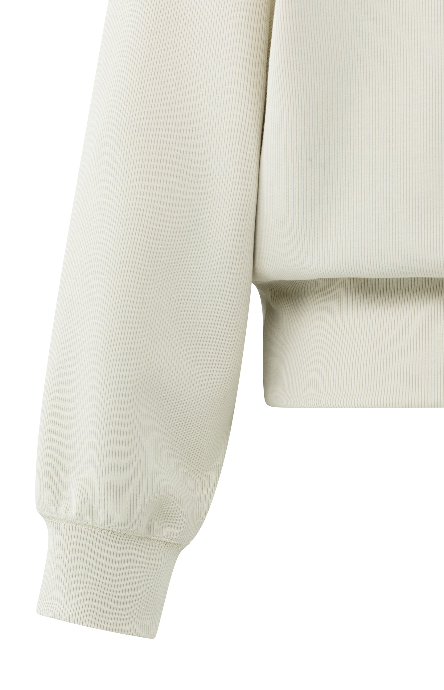 Raglan sweatshirt with fine rib texture and crew neck