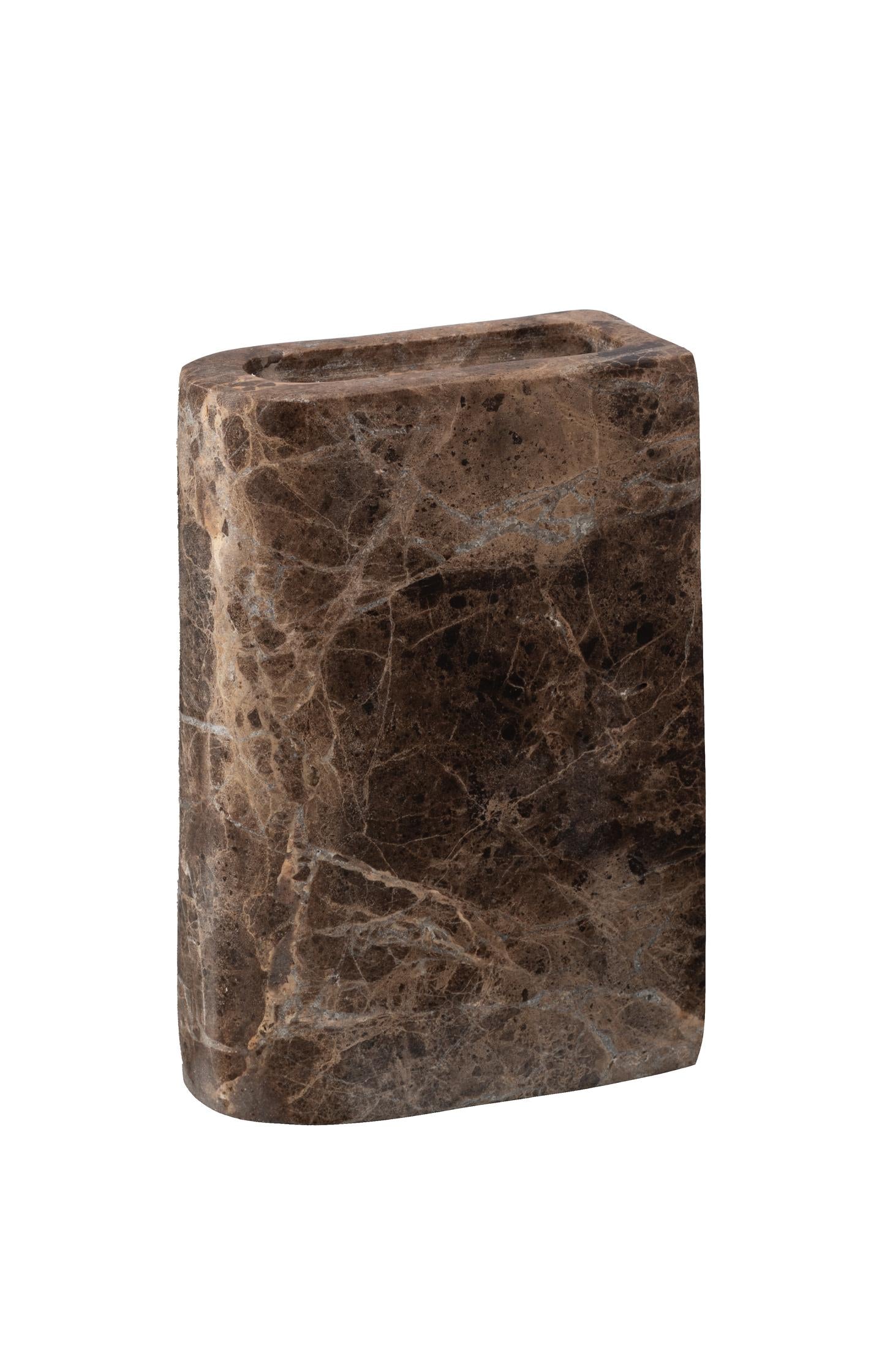 Rectangular marble candle holder - Type: product