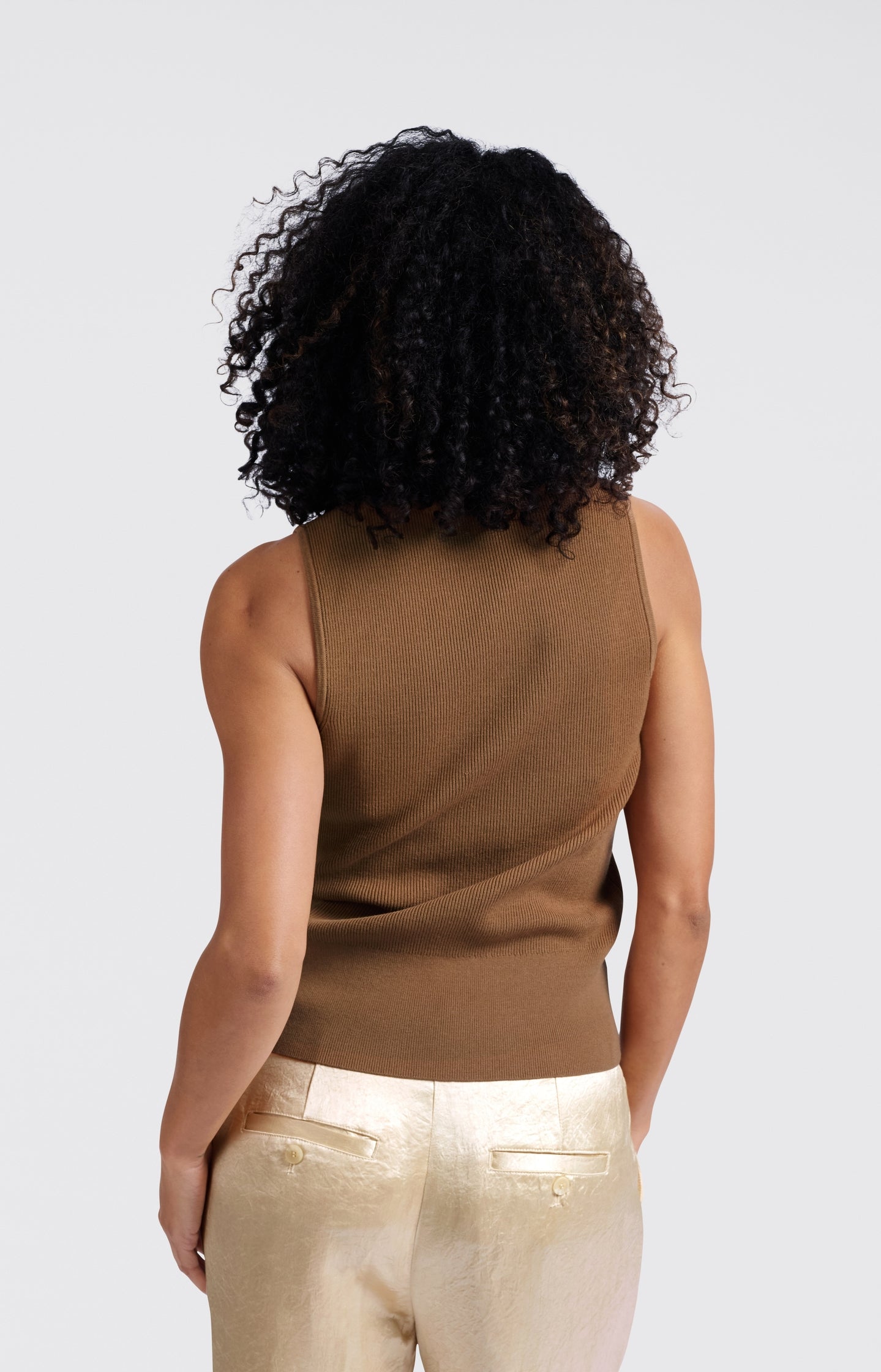 Ribbed fitted tank top