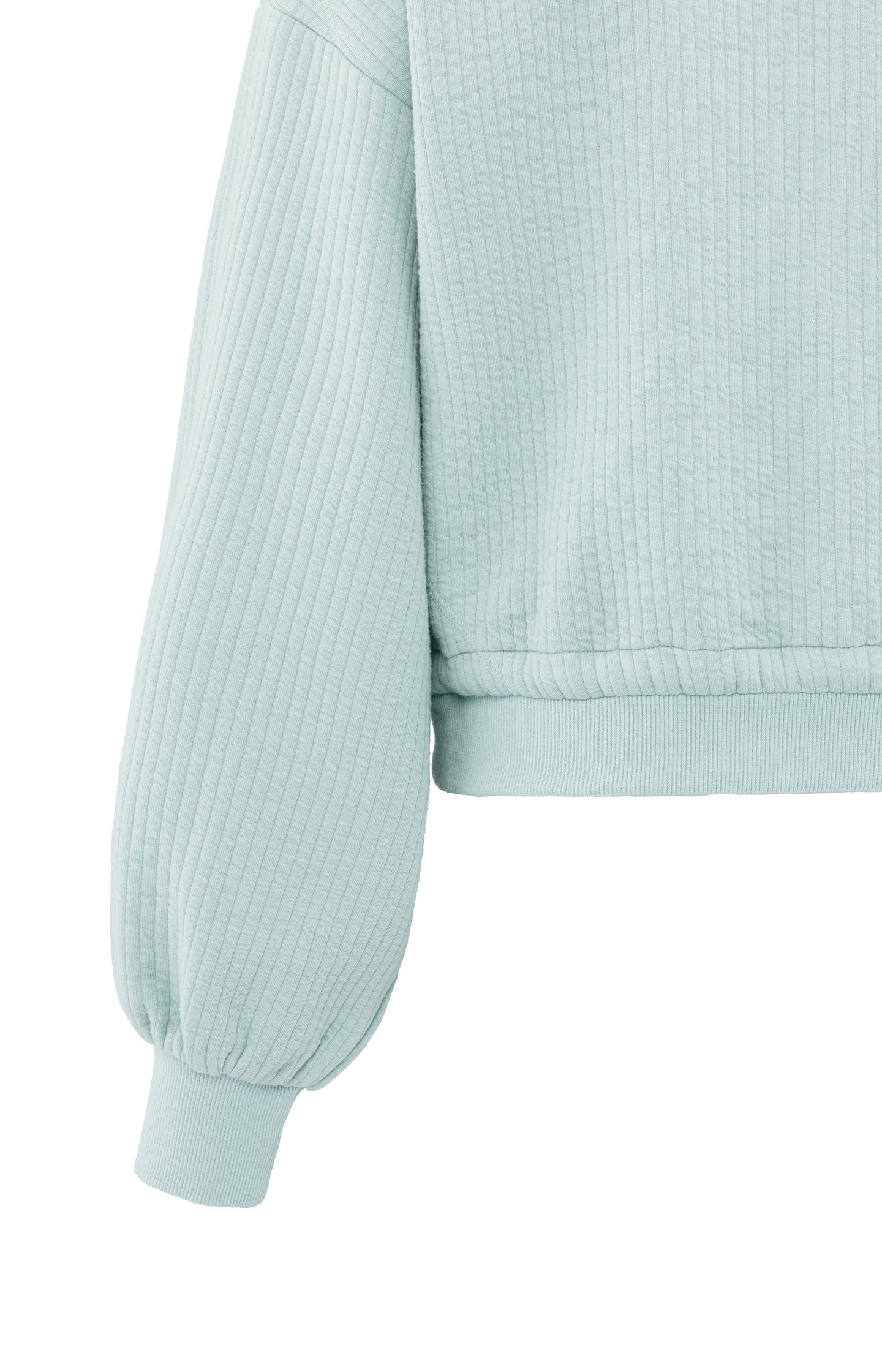 Ribbed jersey cardigan with zipper closure and cords