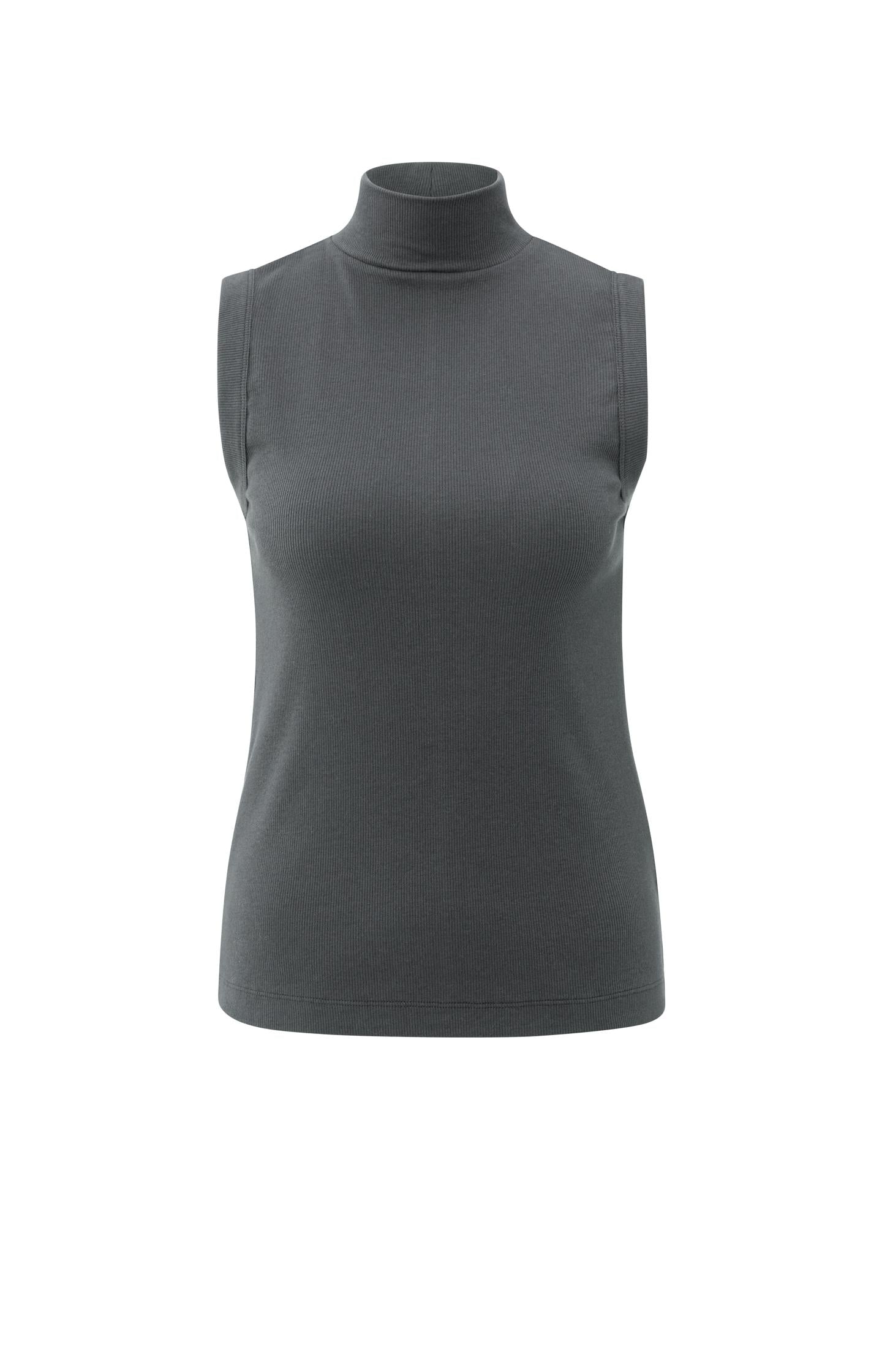 Ribbed singlet with high neck - Type: product