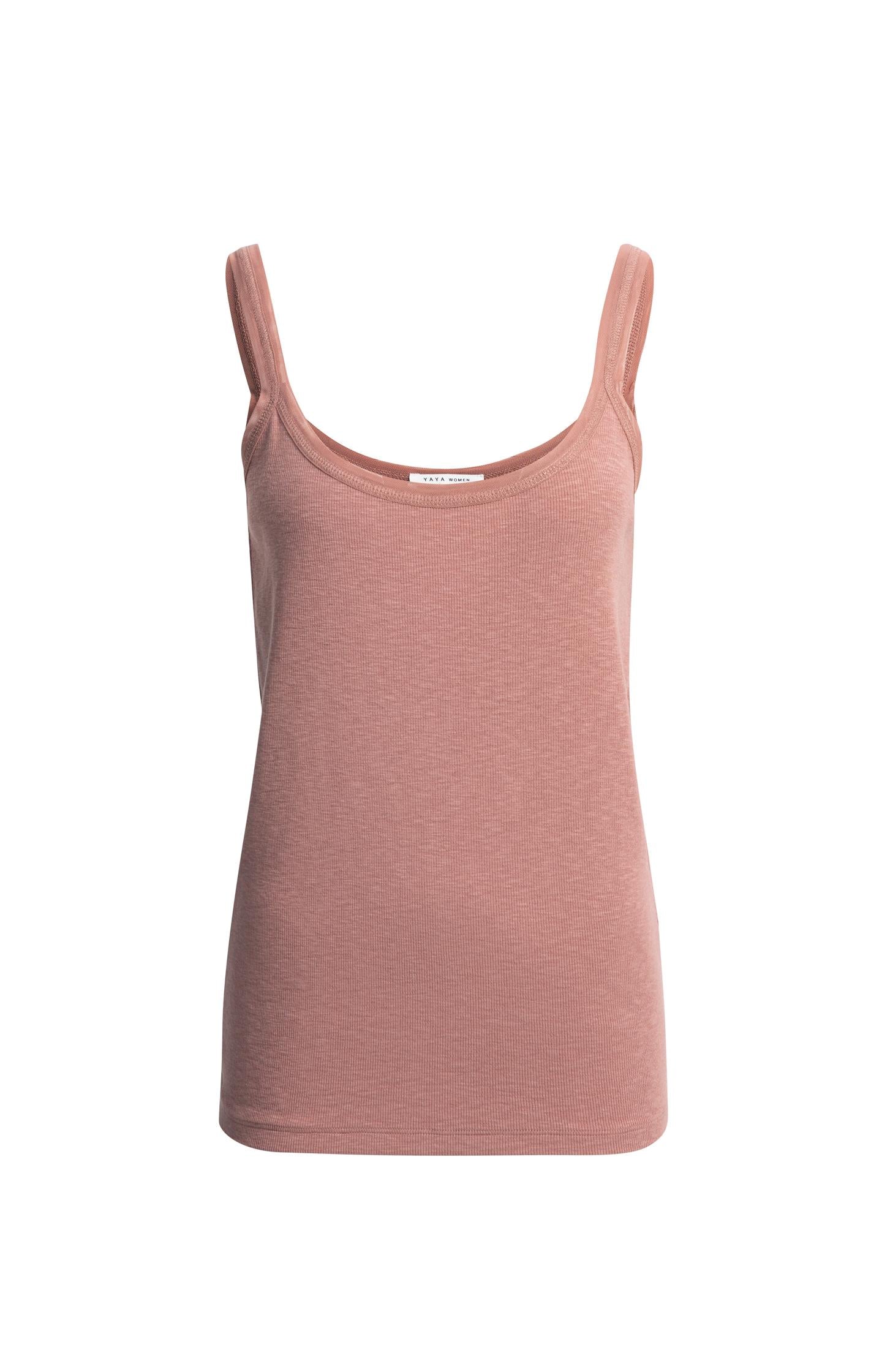 Ribbed singlet with mesh detail - Type: product
