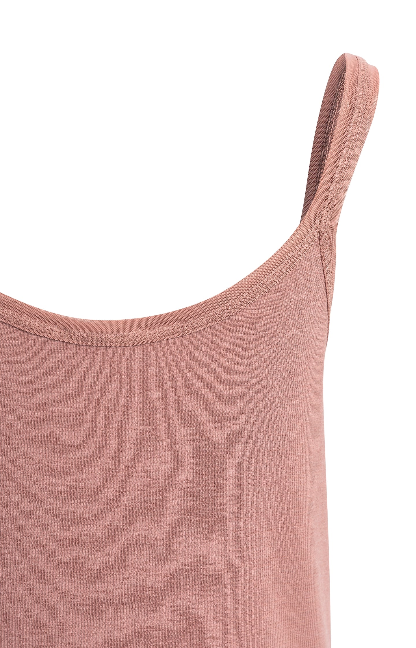 Ribbed singlet with mesh detail - Type: product
