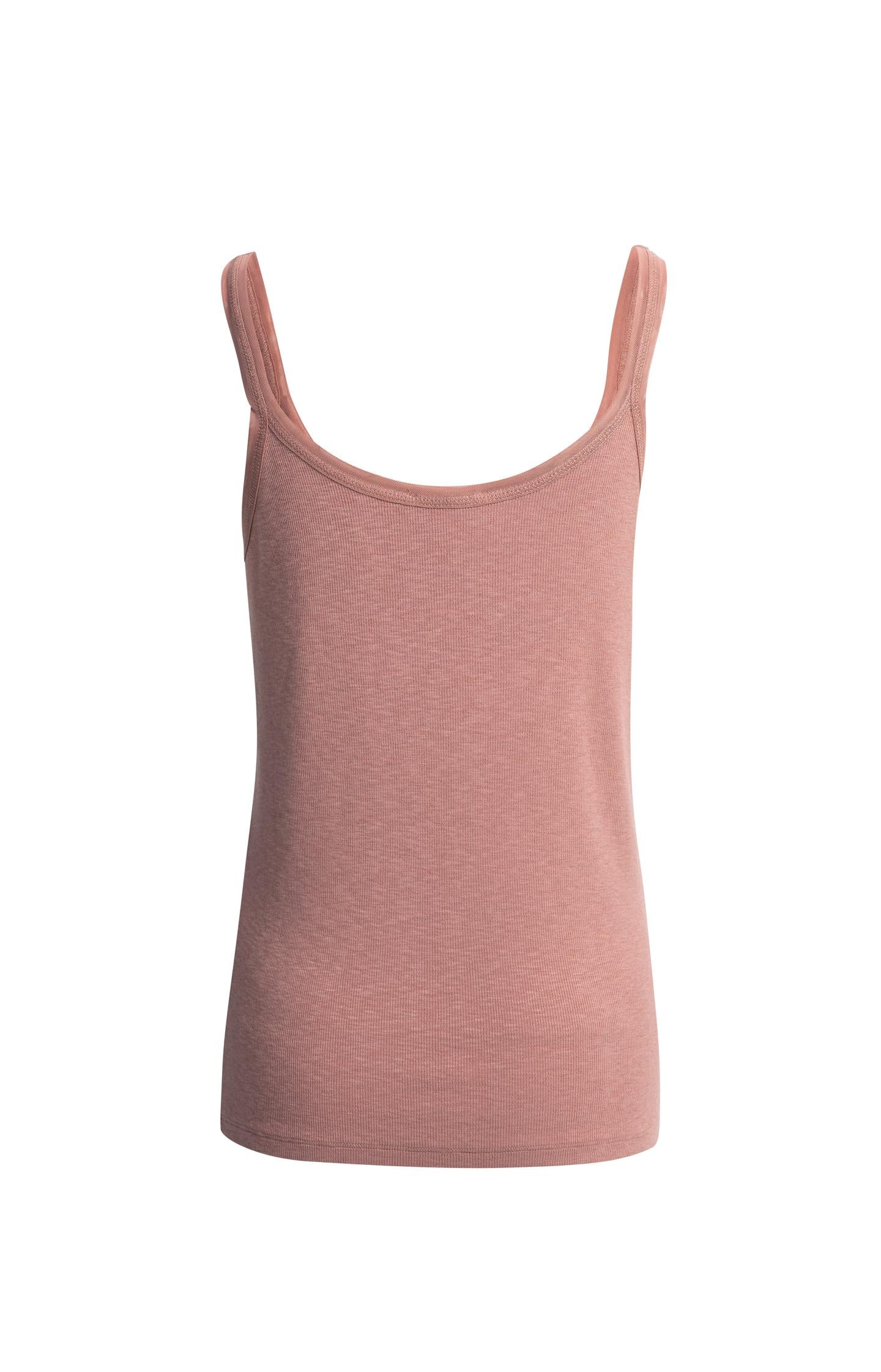 Ribbed singlet with mesh detail - Type: product