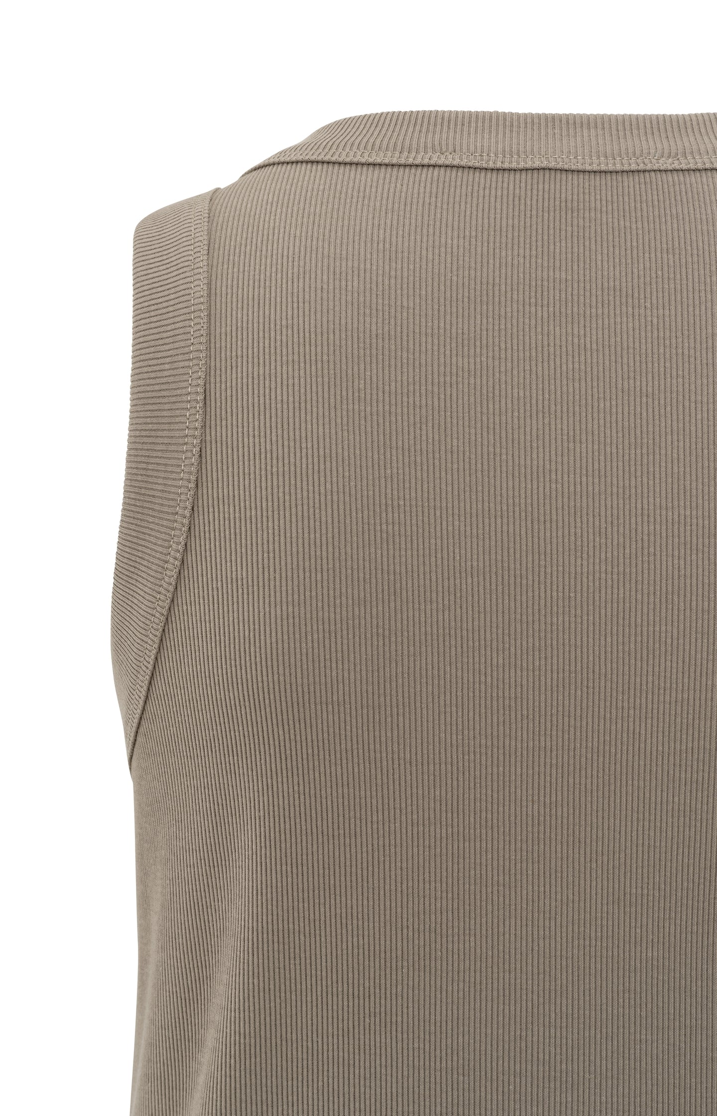 Ribbed singlet with round neckline